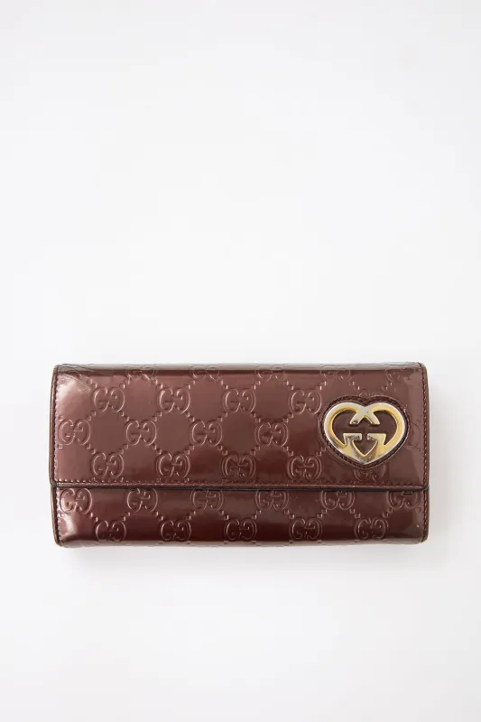 Guccissima Lovely Heart Wallet sold by VSP Consignment