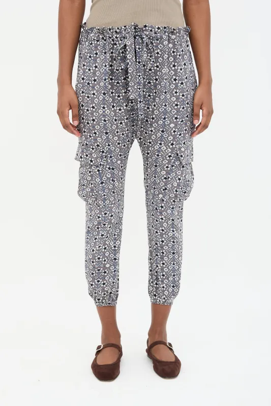 Silk Floral Jakarta Lounge Pant sold by VSP Consignment