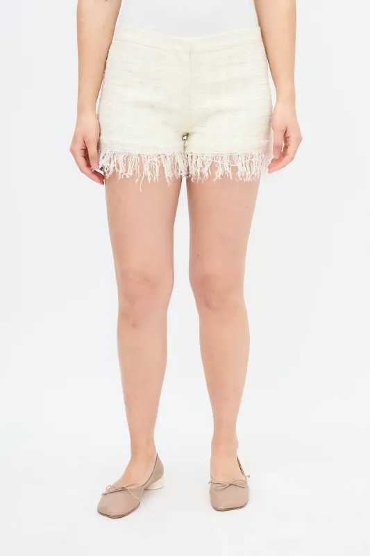 Tweed Fringe Shorts sold by VSP Consignment