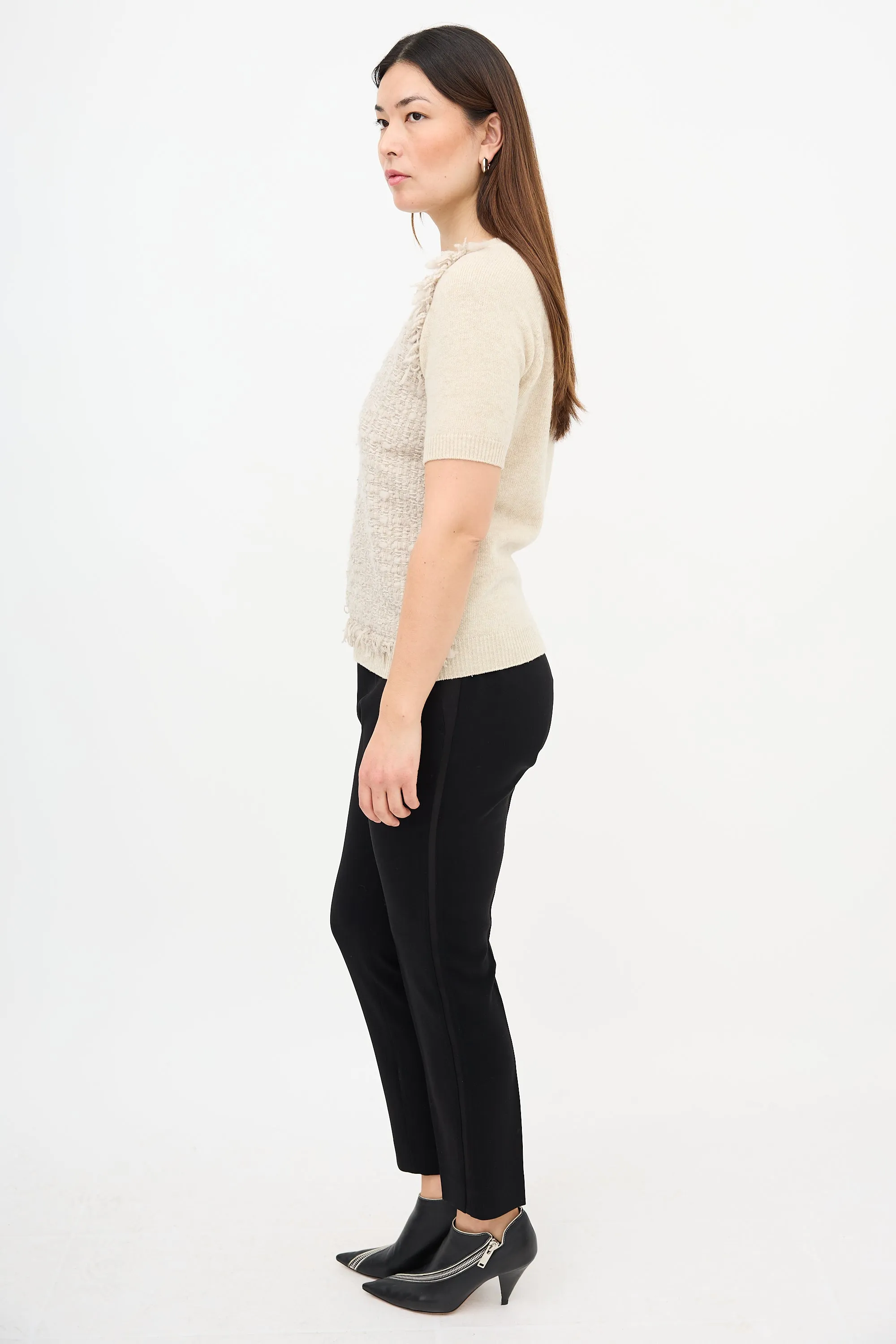 Wool Fringed Tweed Sweater sold by VSP Consignment product image thumbnail 4