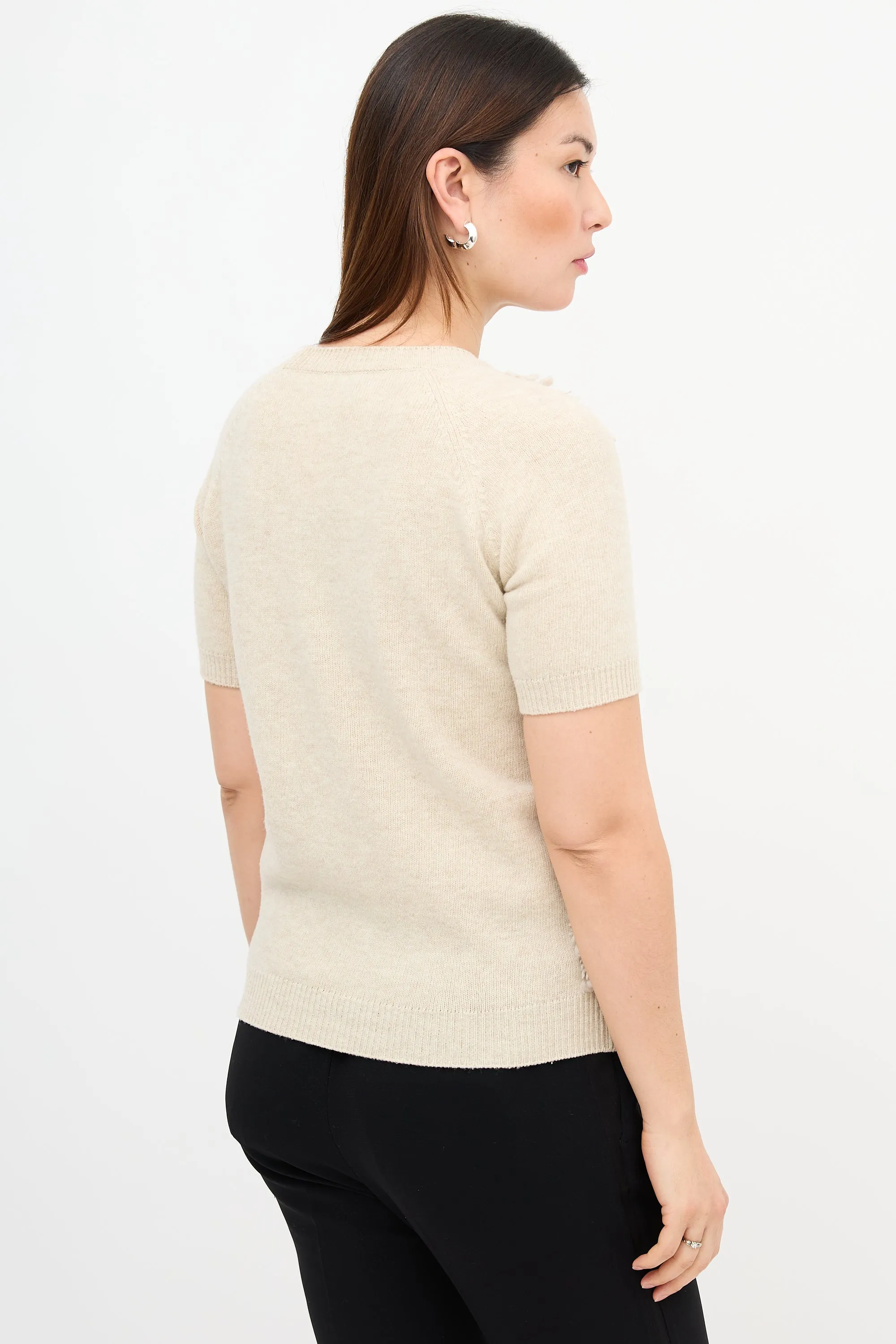 Wool Fringed Tweed Sweater sold by VSP Consignment product image thumbnail 5