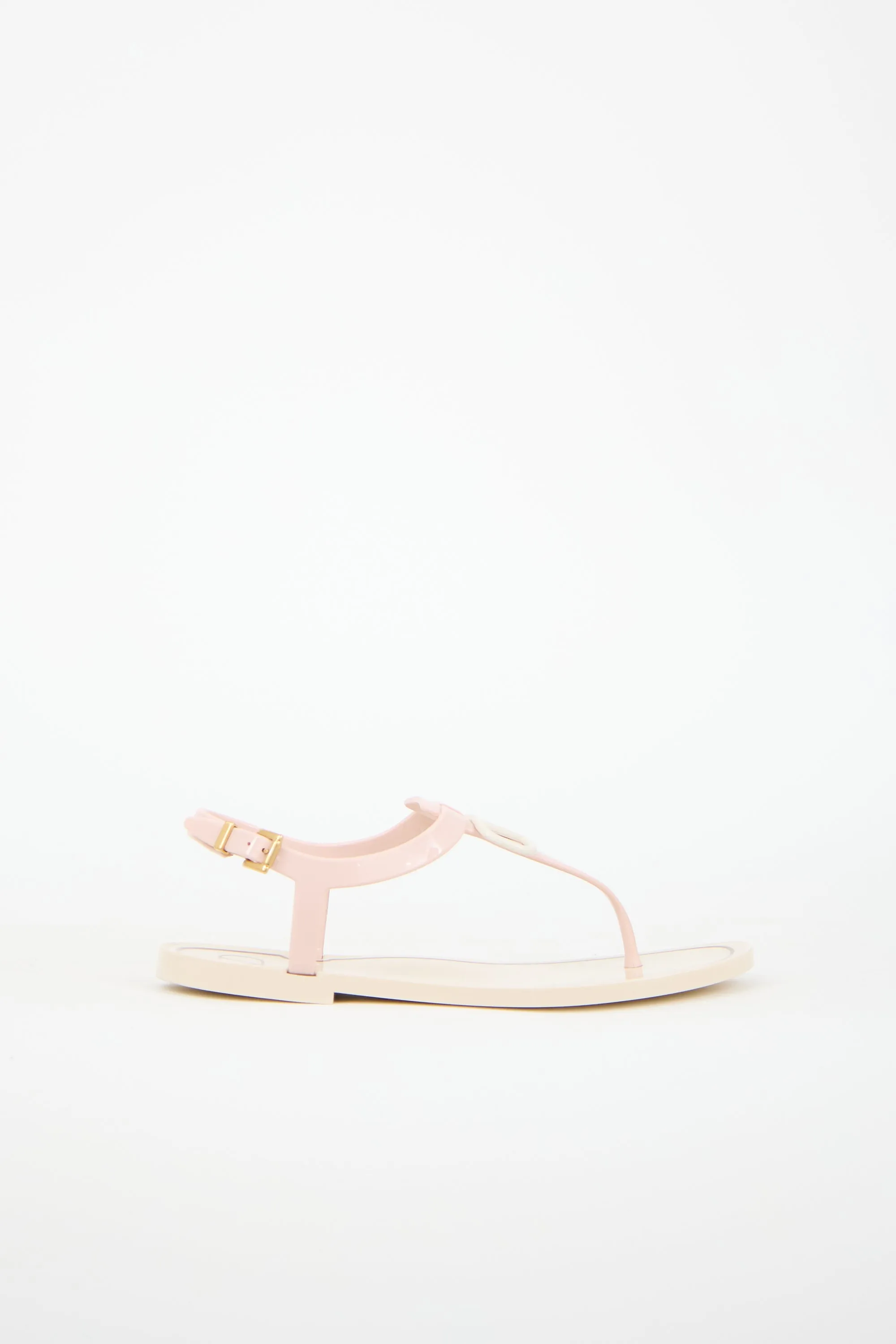 PVC Vlogo T-Strap Sandal sold by VSP Consignment