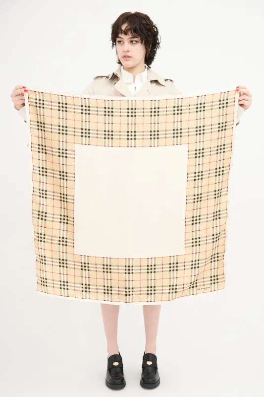 Silk House Check Scarf sold by VSP Consignment