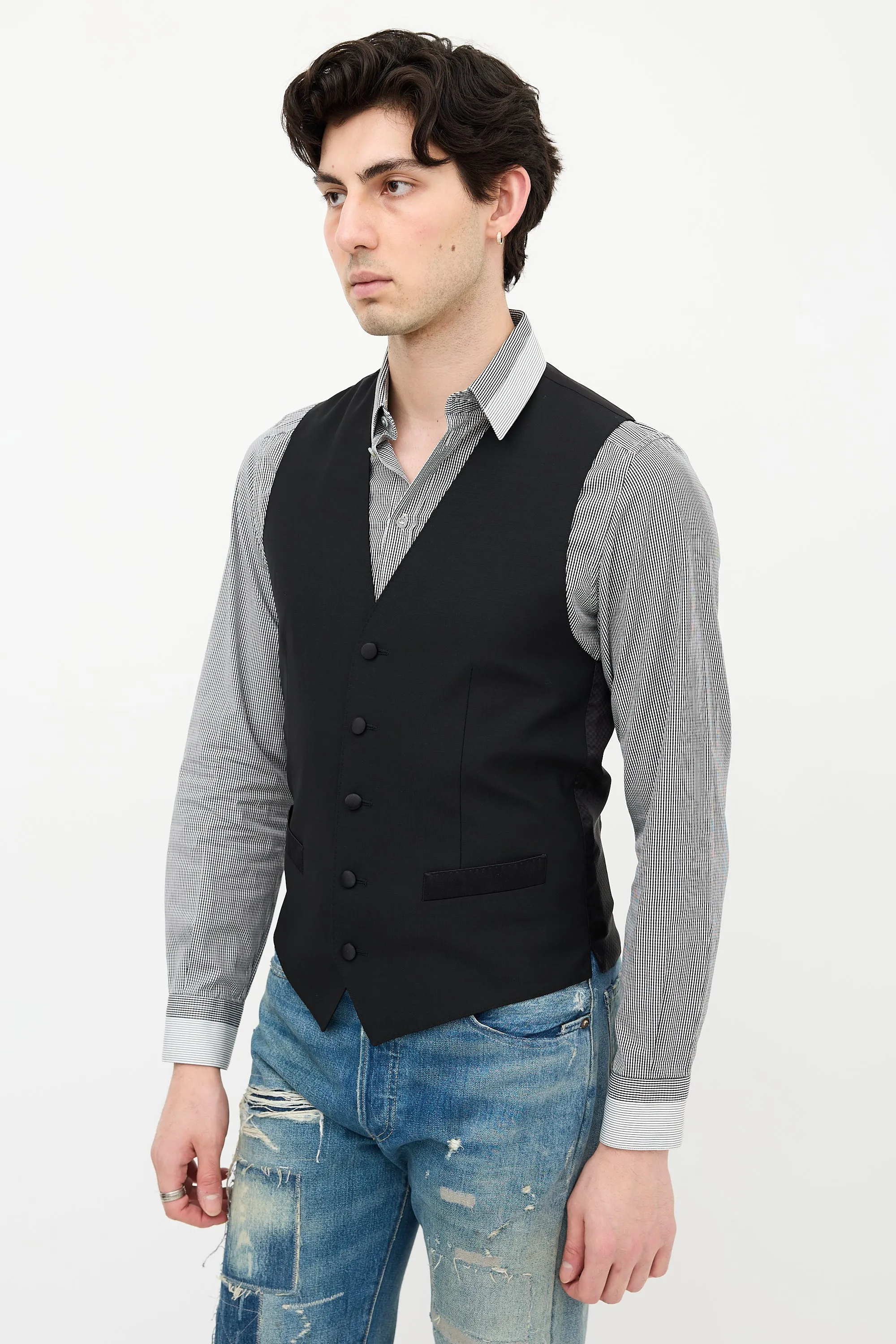 Wool Tuxedo Vest sold by VSP Consignment product image thumbnail 3