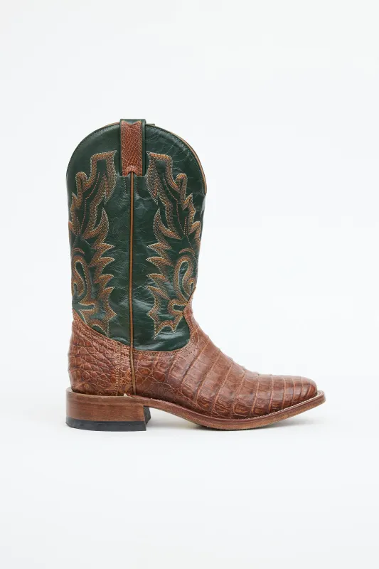 Leather Embossed Cowboy Boot sold by VSP Consignment
