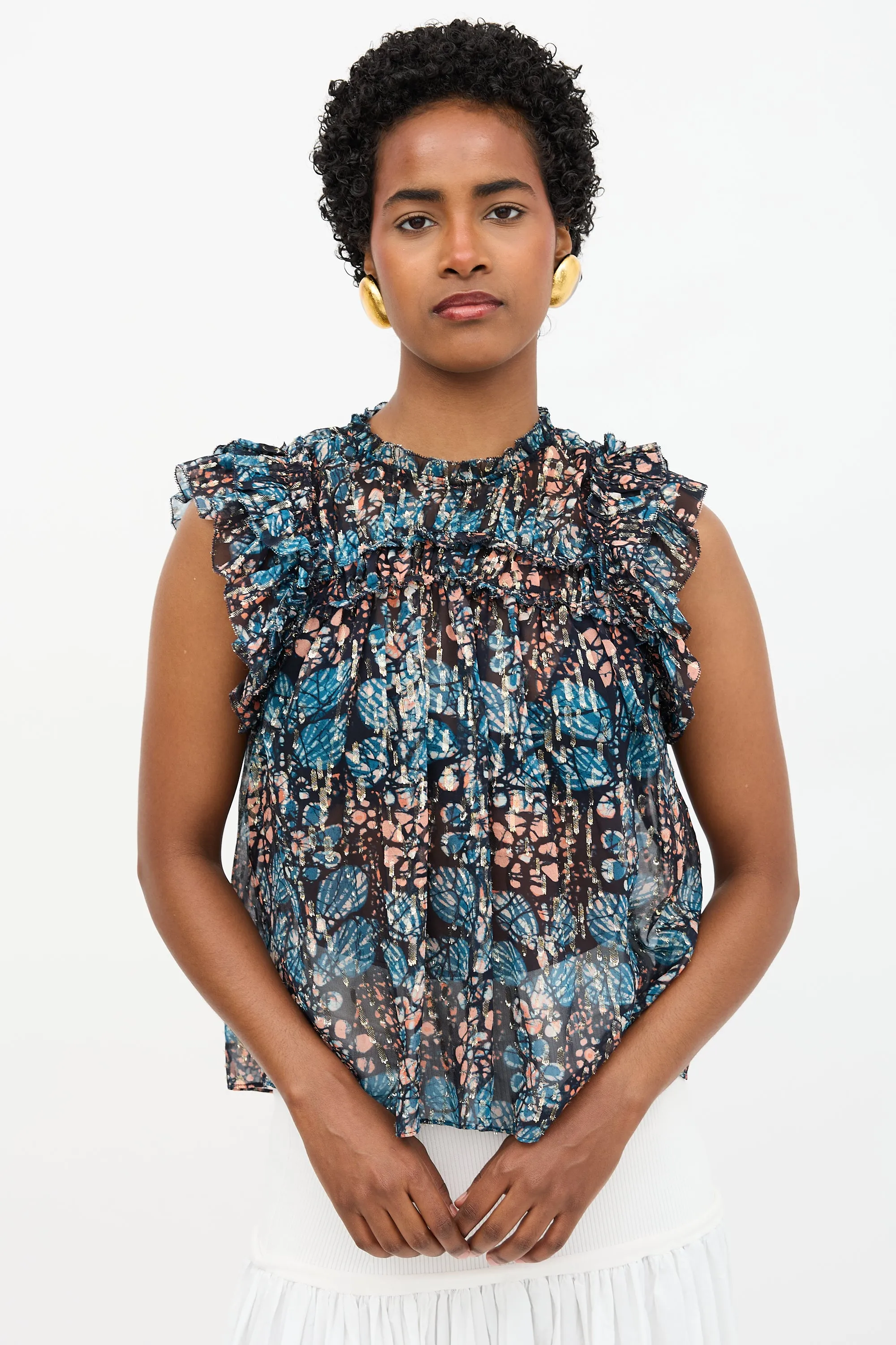 Silk Printed Top sold by VSP Consignment