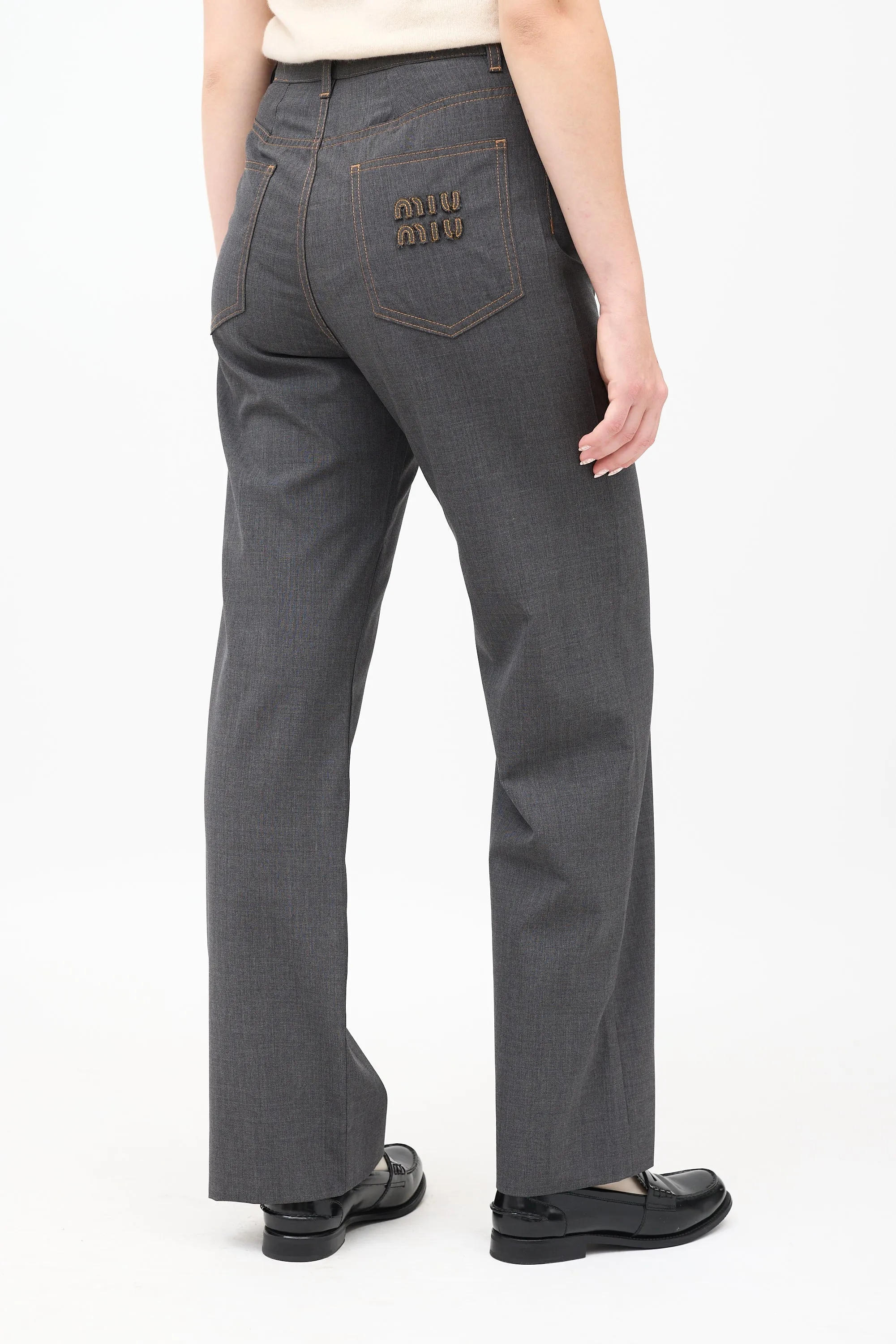 Wool Straight Leg Trouser sold by VSP Consignment product image thumbnail 4