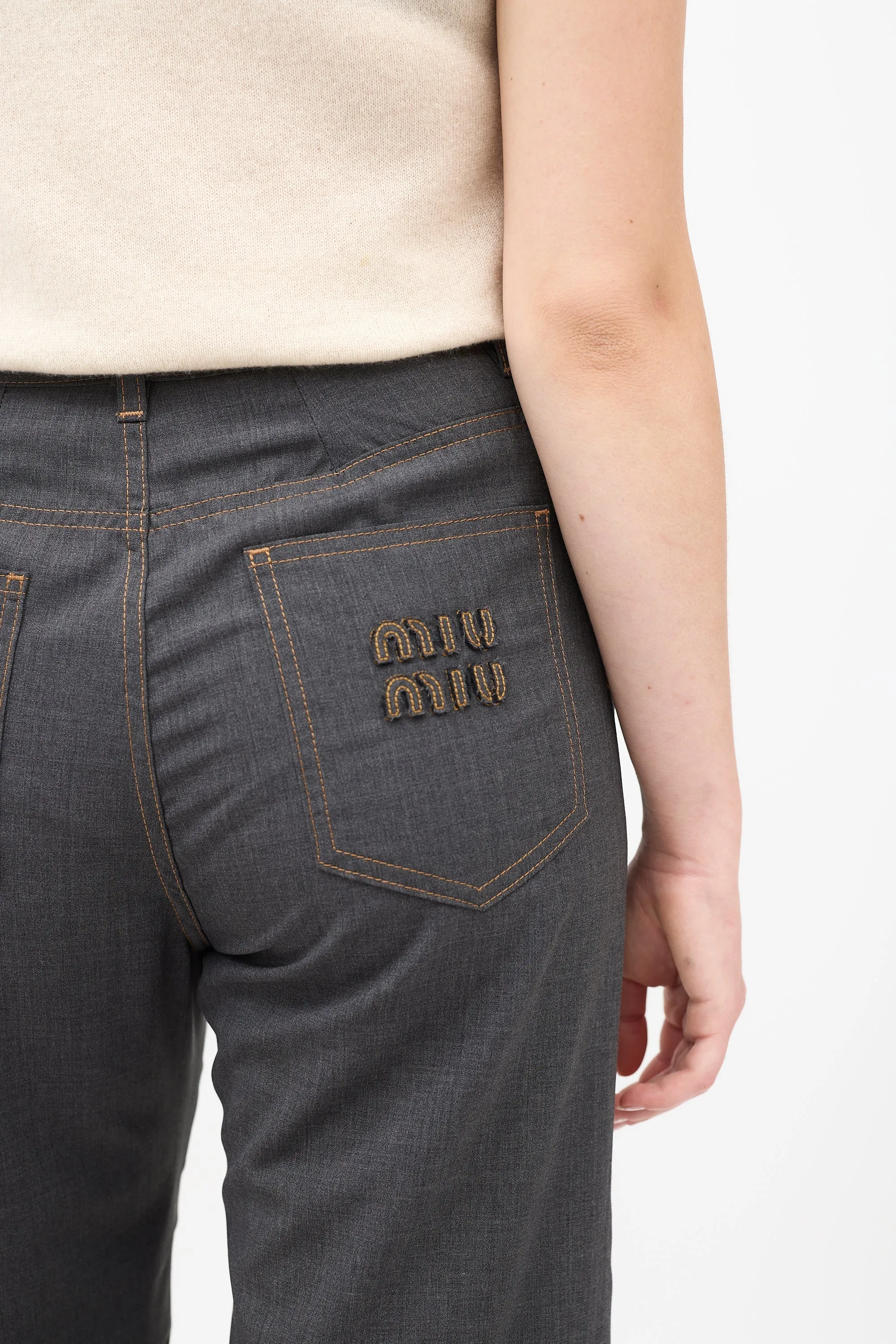 Wool Straight Leg Trouser sold by VSP Consignment product image thumbnail 5