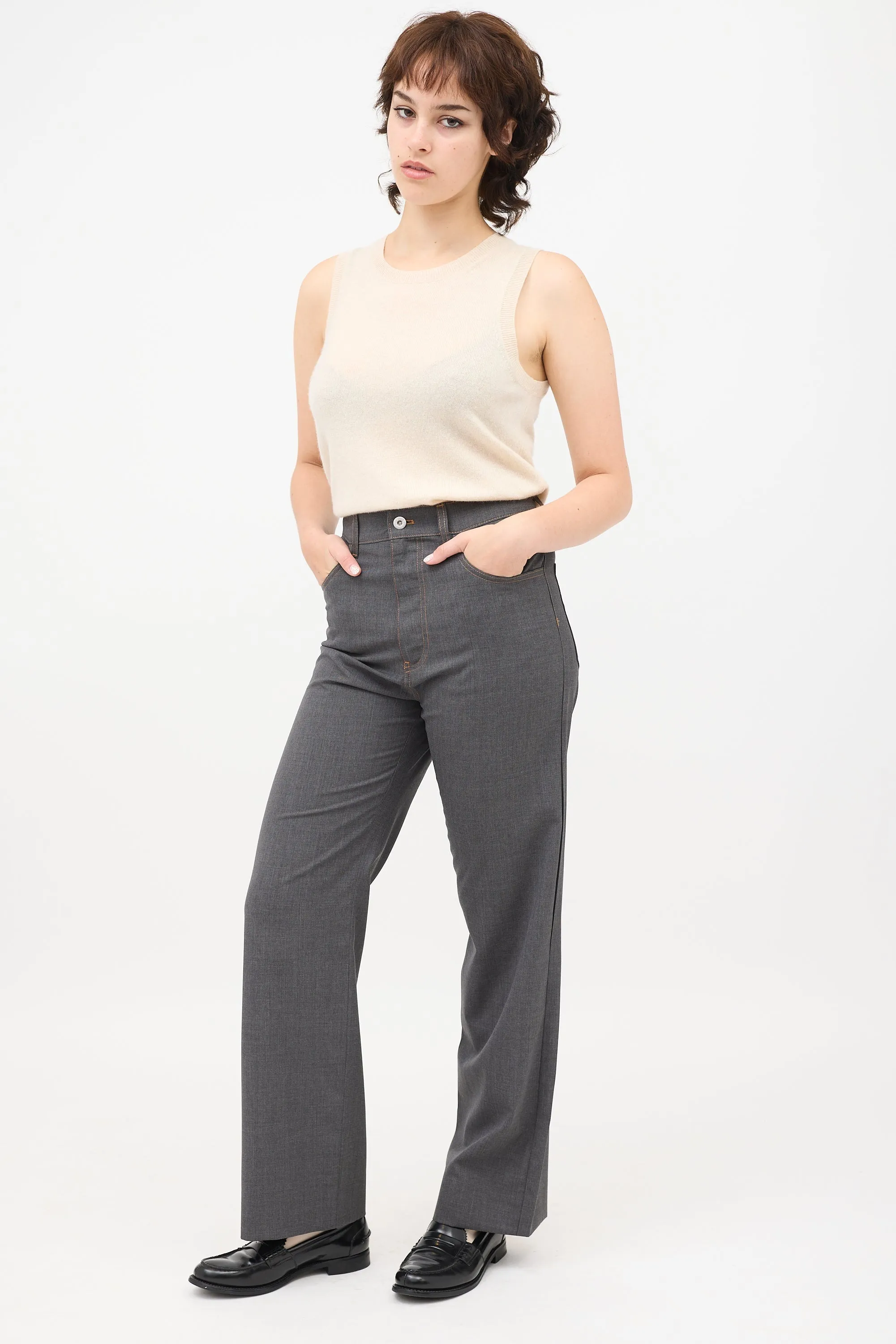 Wool Straight Leg Trouser sold by VSP Consignment product image thumbnail 2