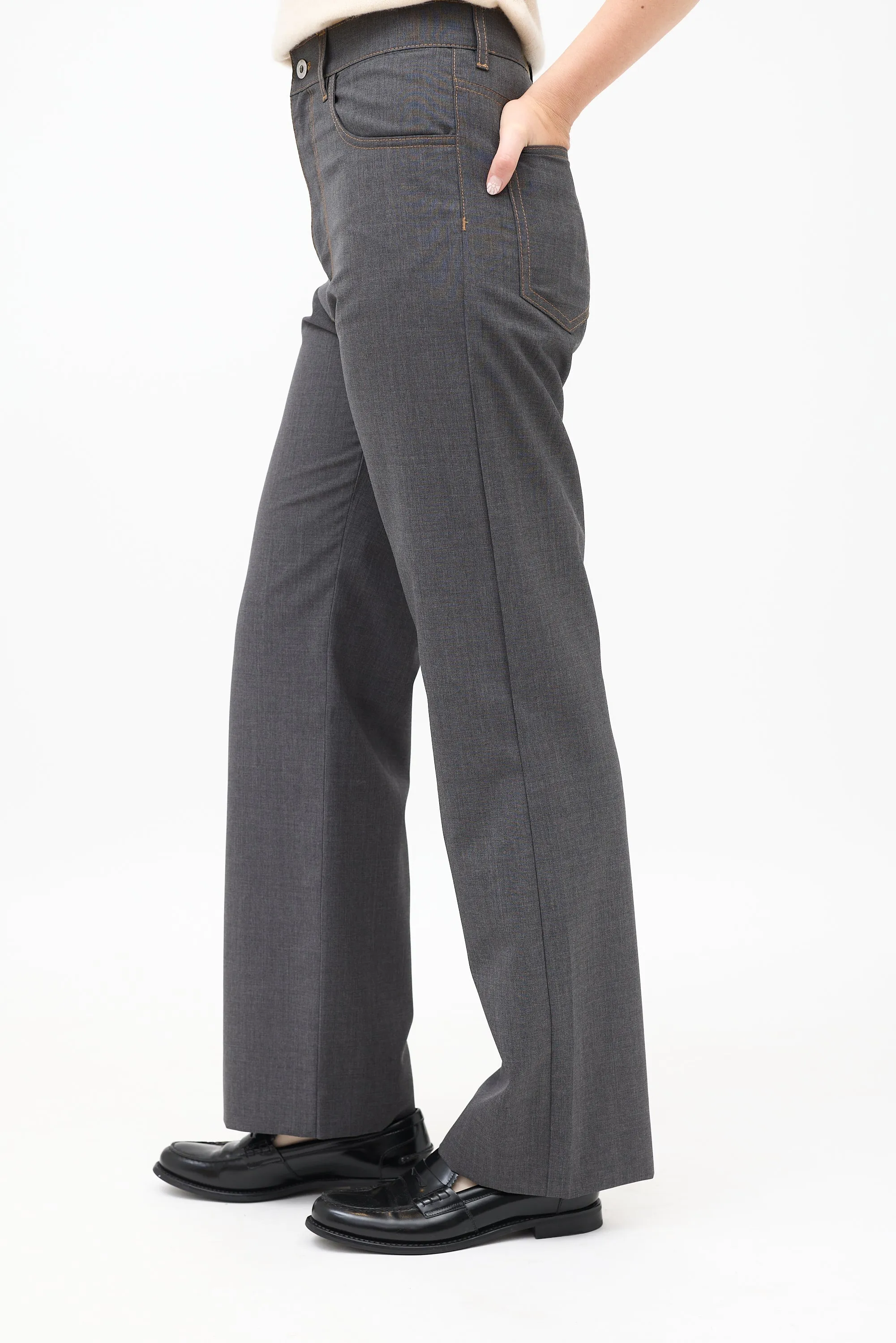 Wool Straight Leg Trouser sold by VSP Consignment product image thumbnail 3