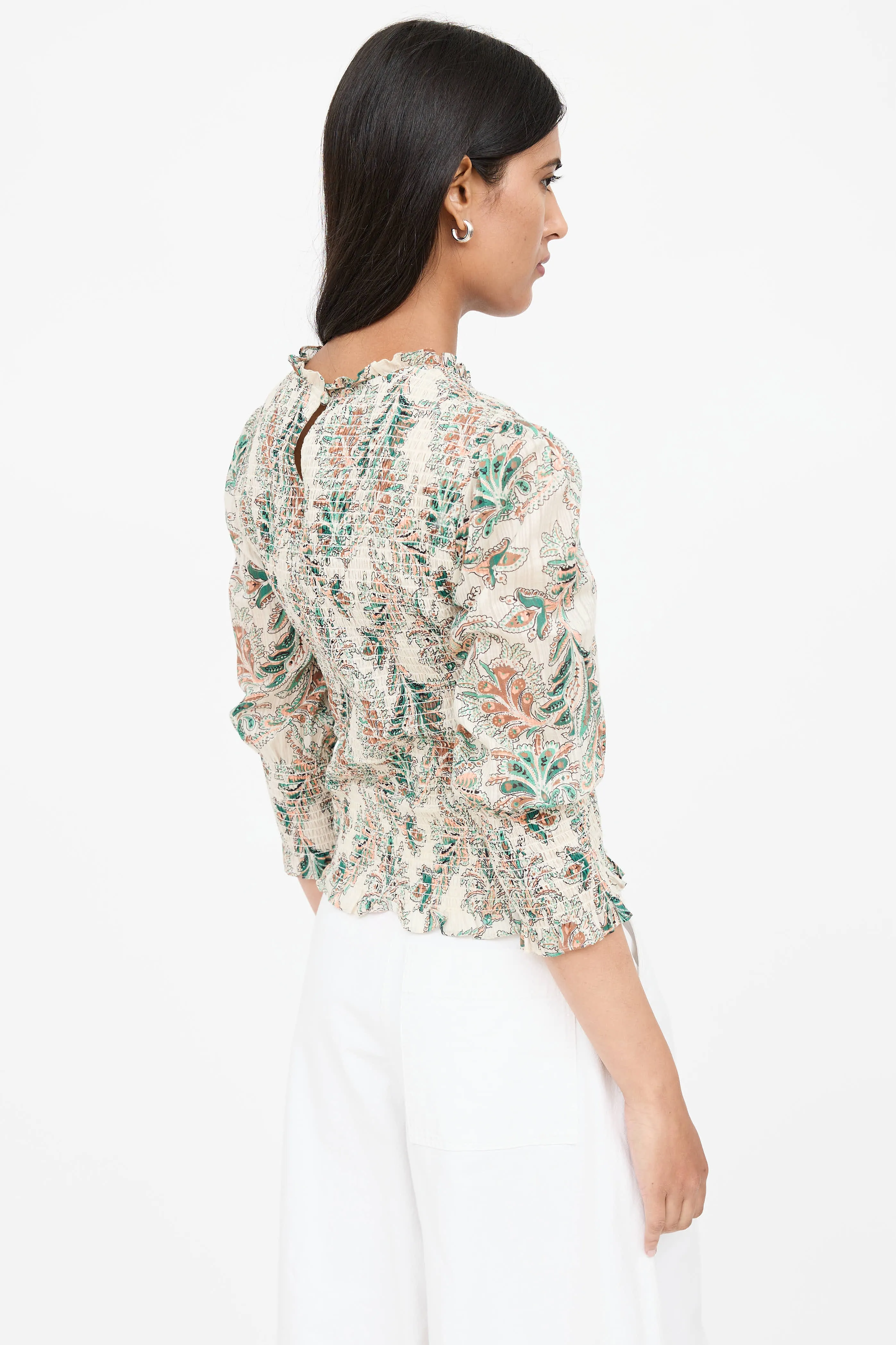 Smocked Pattern Blouse sold by VSP Consignment product image thumbnail 4