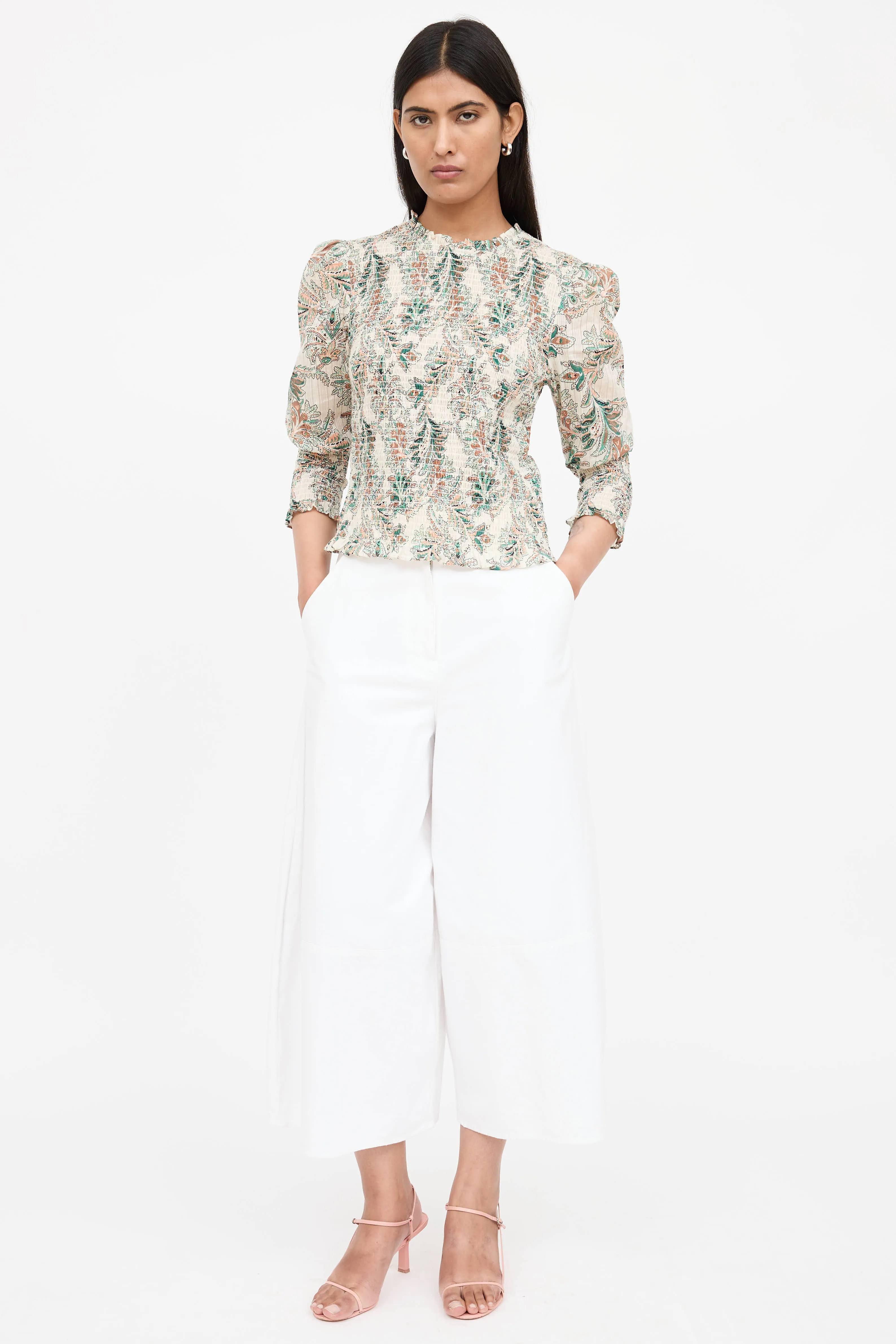 Smocked Pattern Blouse sold by VSP Consignment product image thumbnail 2