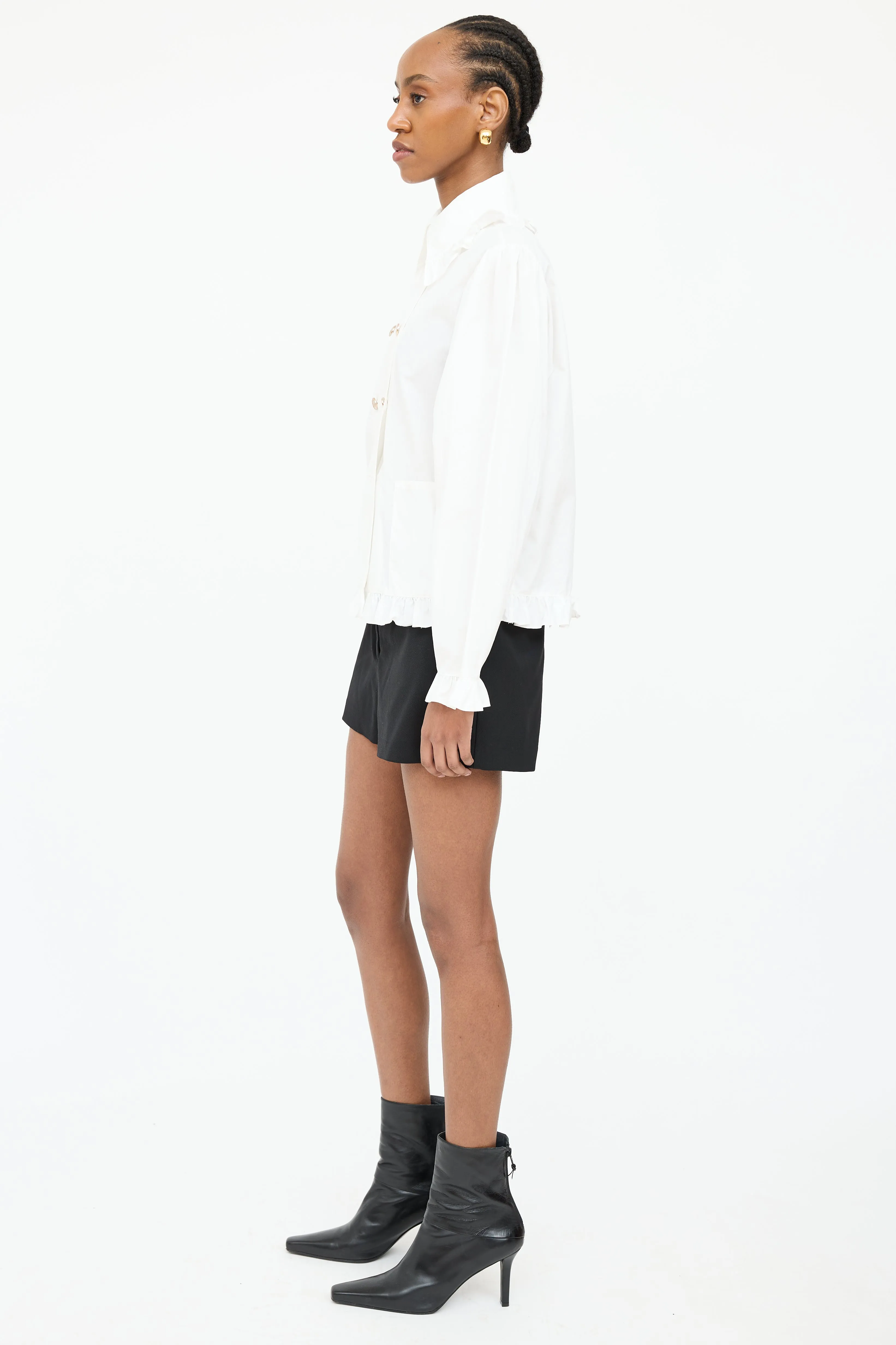 Double Breasted Ruffled Shirt sold by VSP Consignment product image thumbnail 4