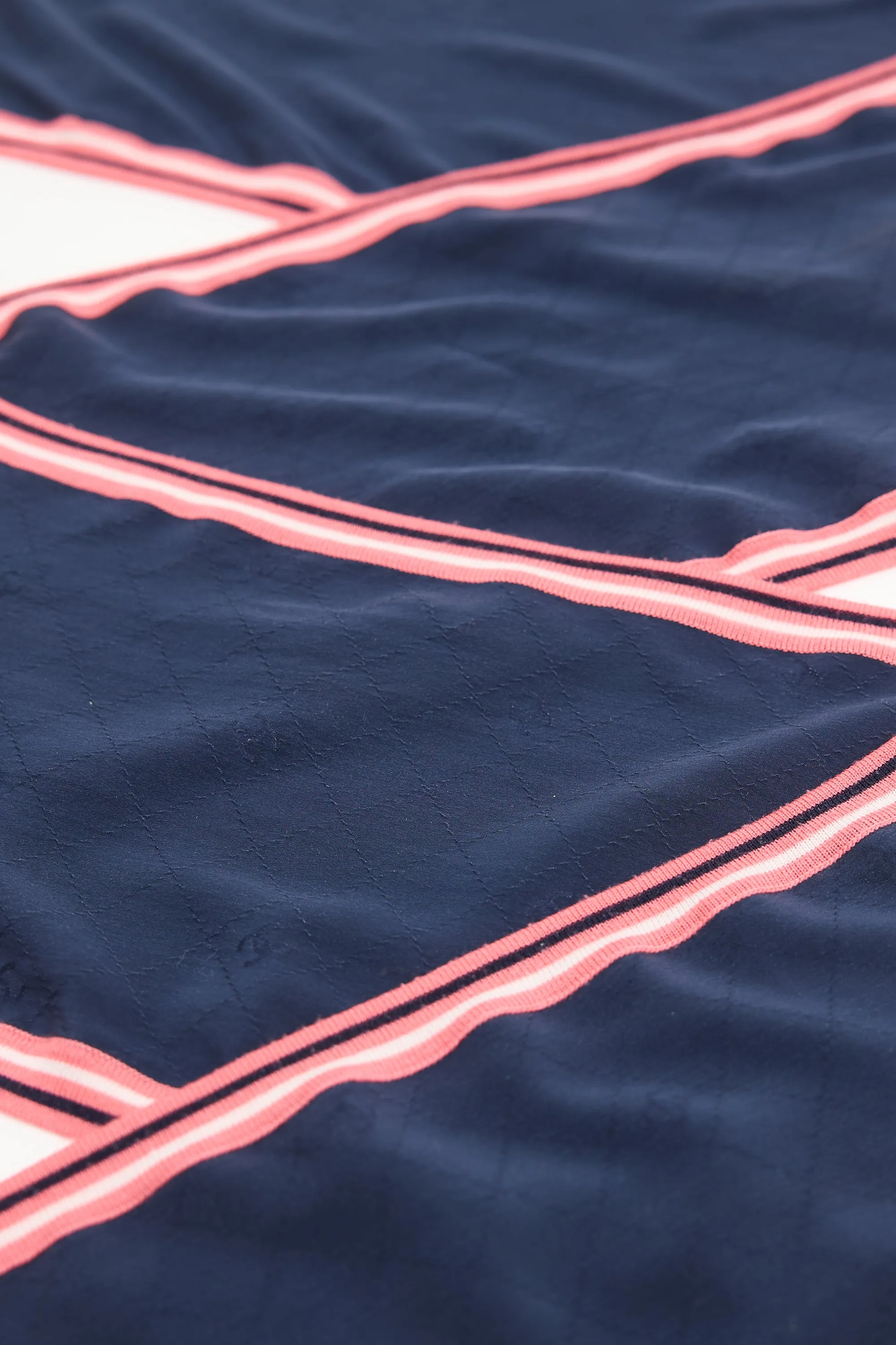 Silk & Wool Quilted Stripe Scarf sold by VSP Consignment product image thumbnail 2