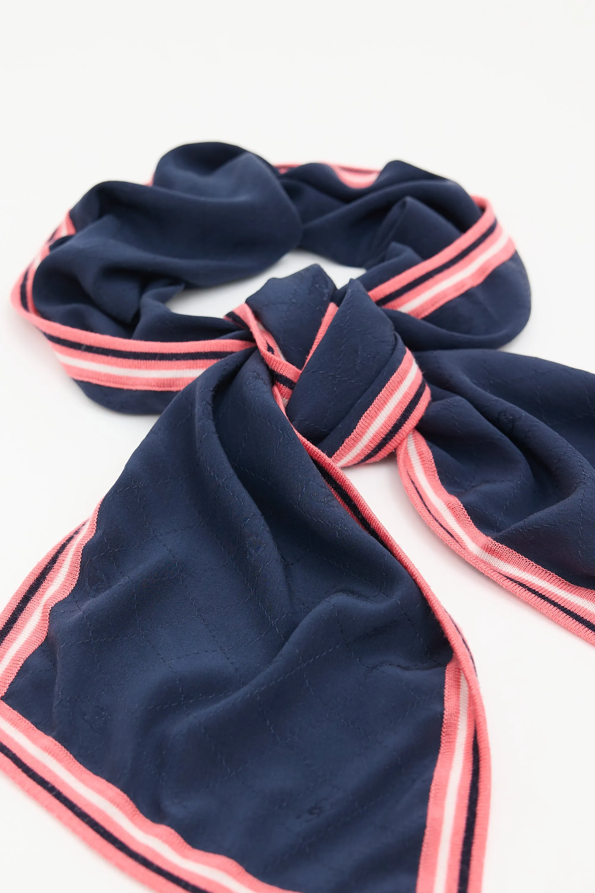 Silk & Wool Quilted Stripe Scarf sold by VSP Consignment product image thumbnail 3