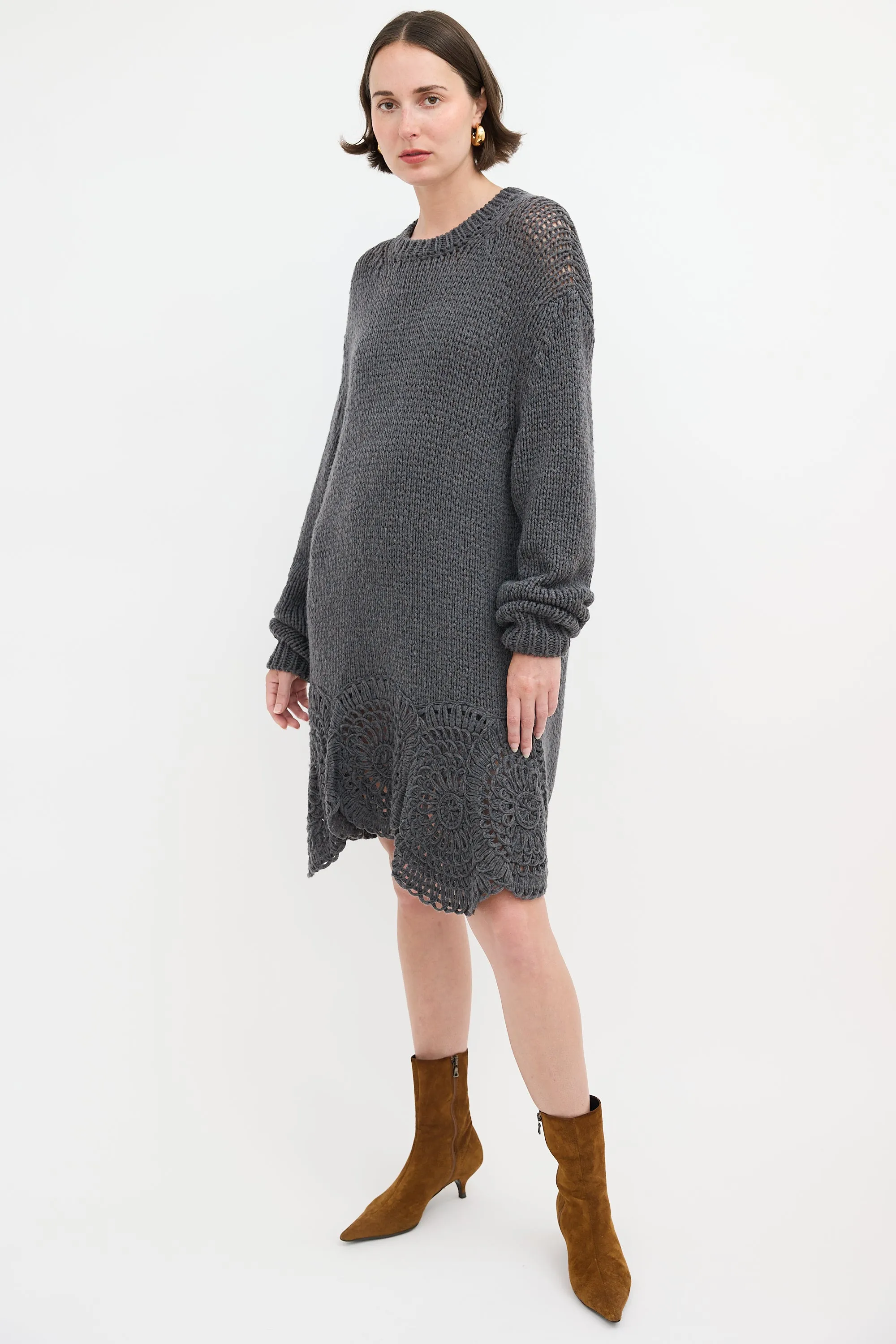 Crochet Hem Sweater Dress sold by VSP Consignment product image thumbnail 3