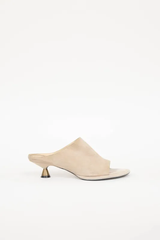 Suede Watts Cone Mule made by KHAITE
