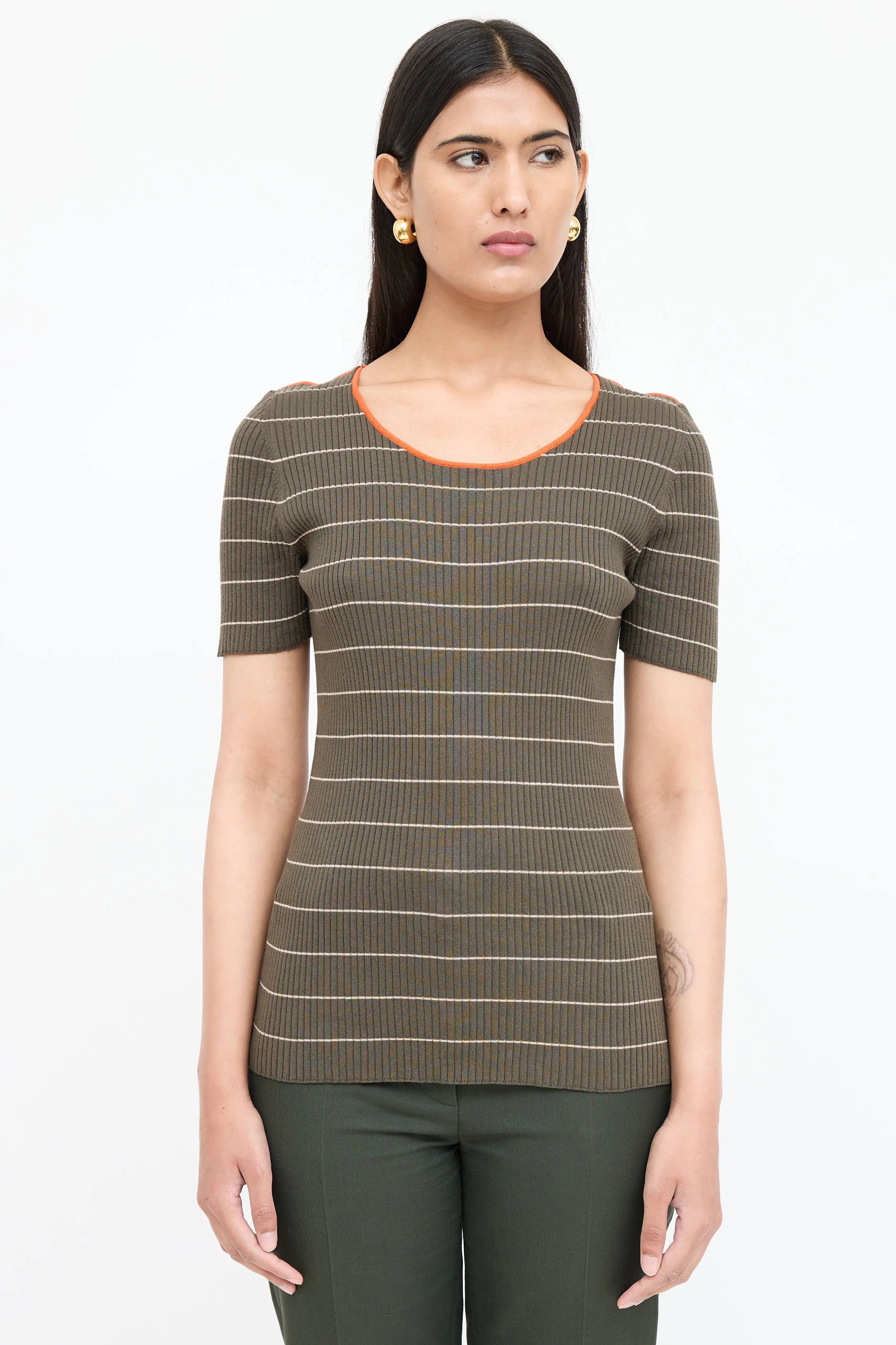 Striped Ribbed Top sold by VSP Consignment