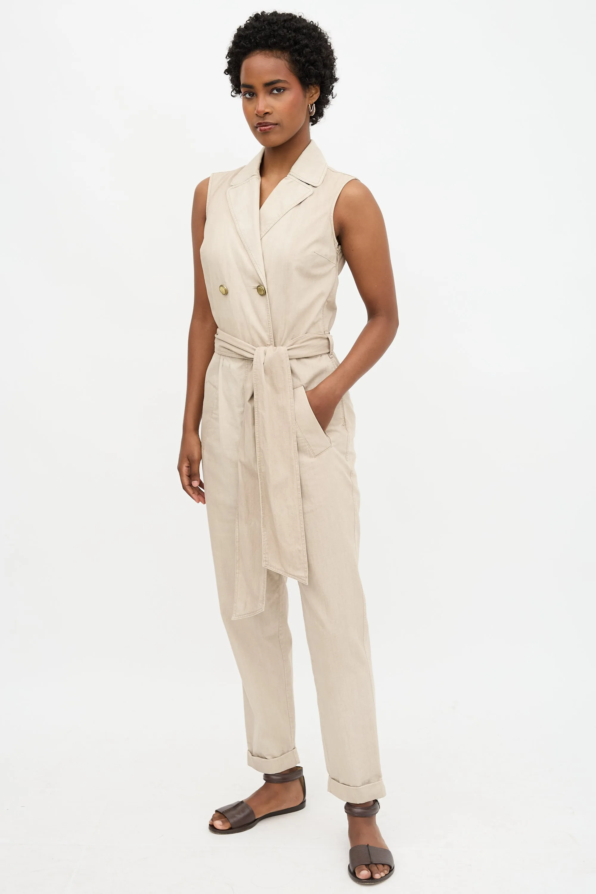Double Breasted Jumpsuit sold by VSP Consignment product image thumbnail 3