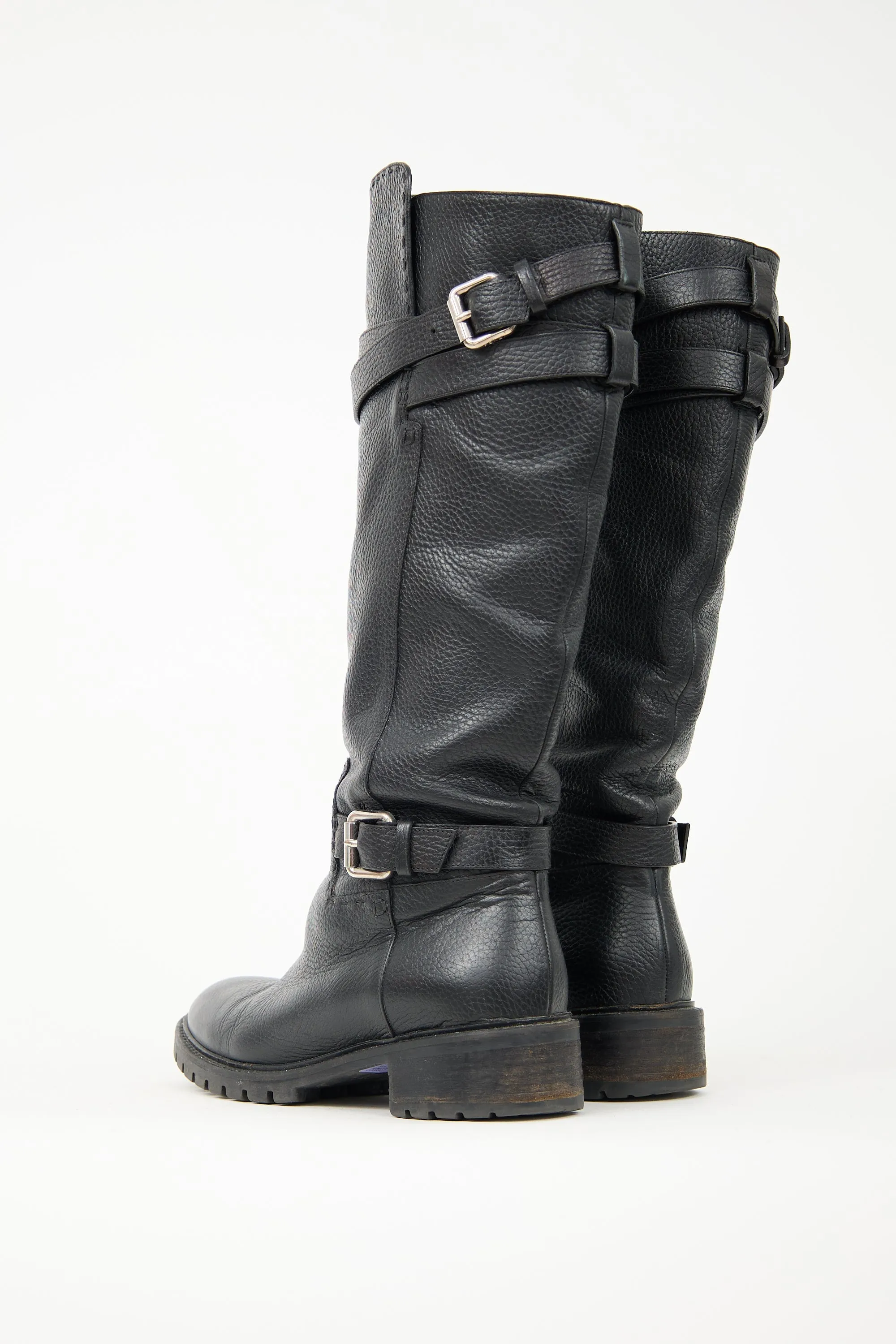 Leather Buckle Knee Boot sold by VSP Consignment product image thumbnail 4