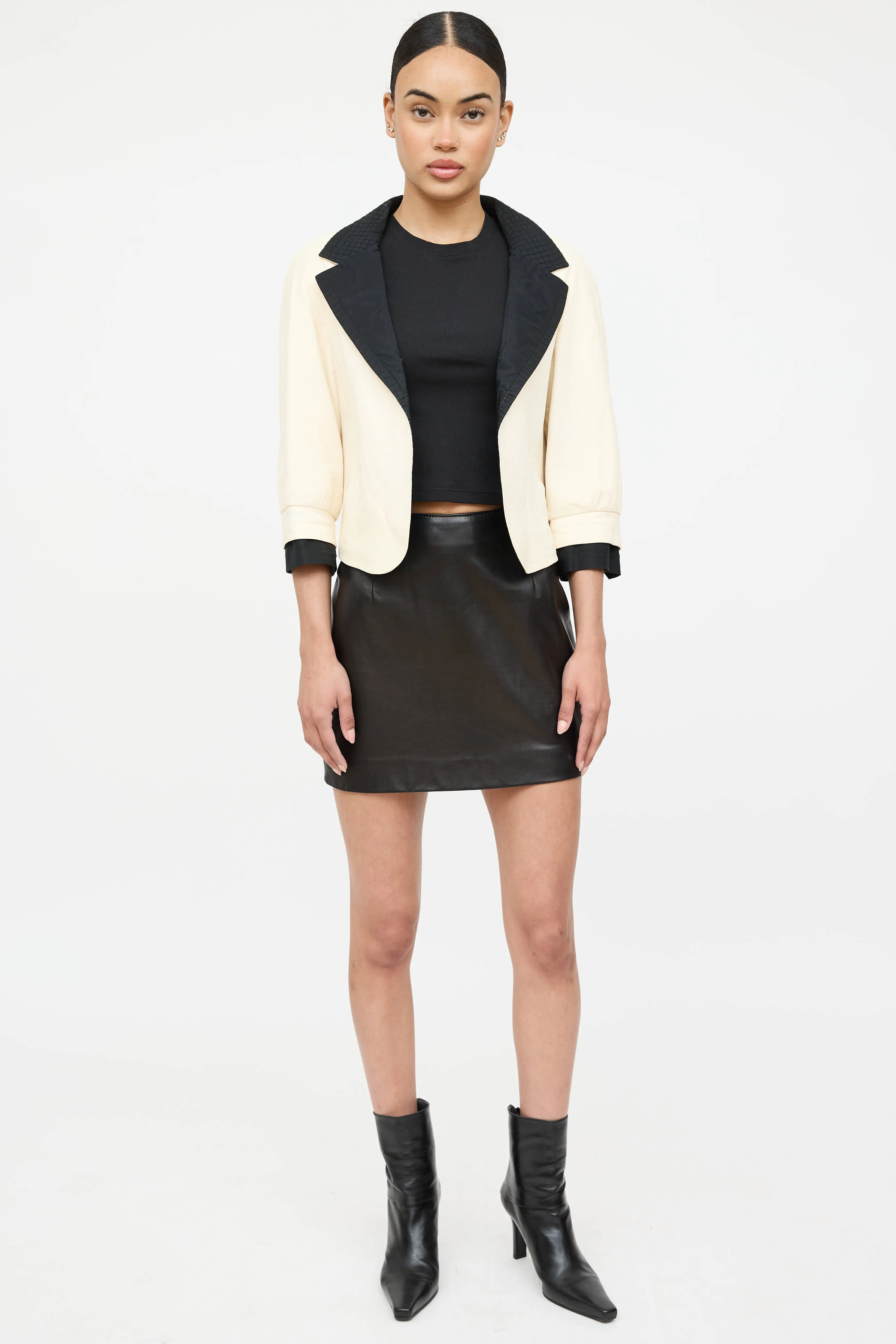Leather Cropped Jacket sold by VSP Consignment product image thumbnail 2