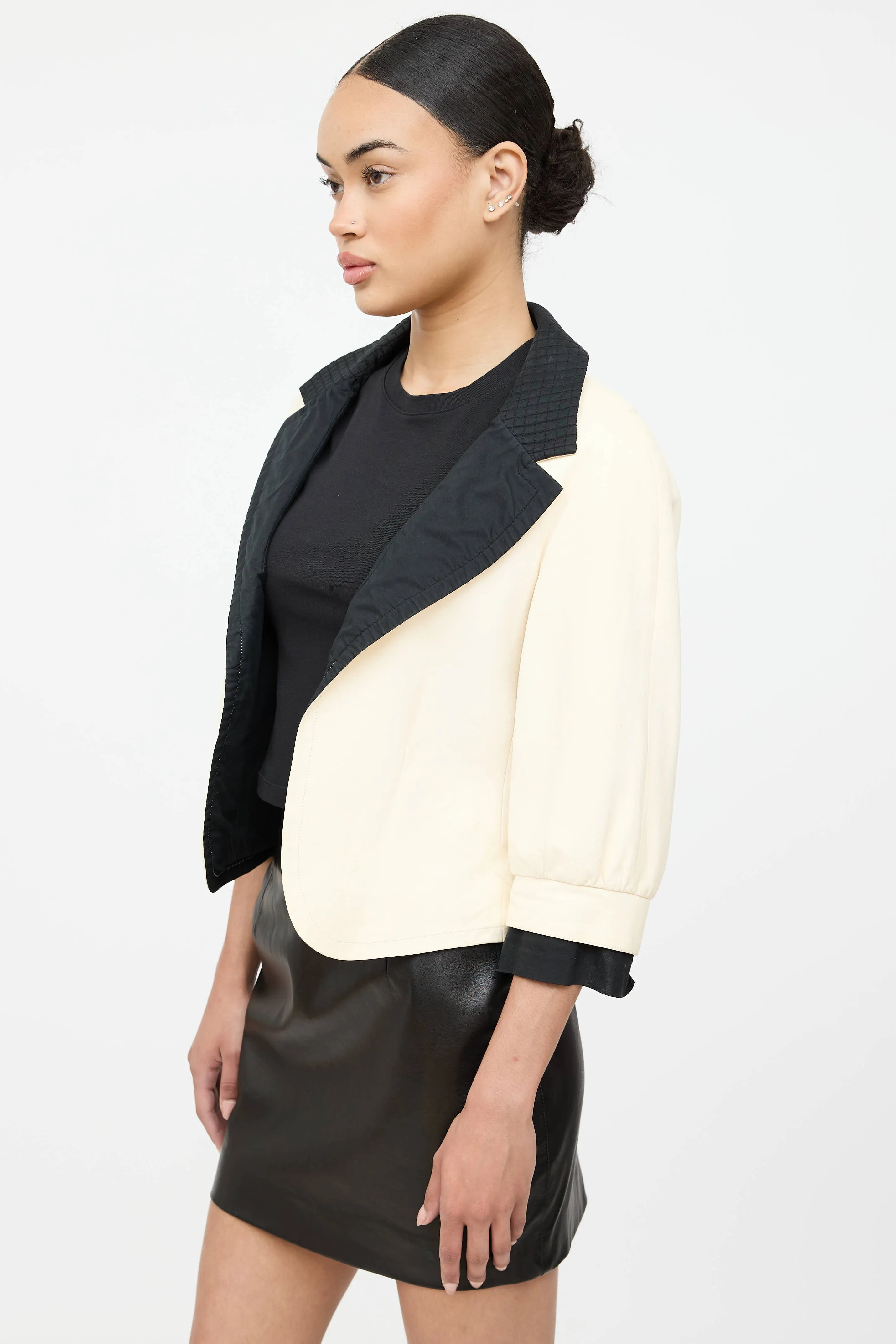 Leather Cropped Jacket sold by VSP Consignment product image thumbnail 3