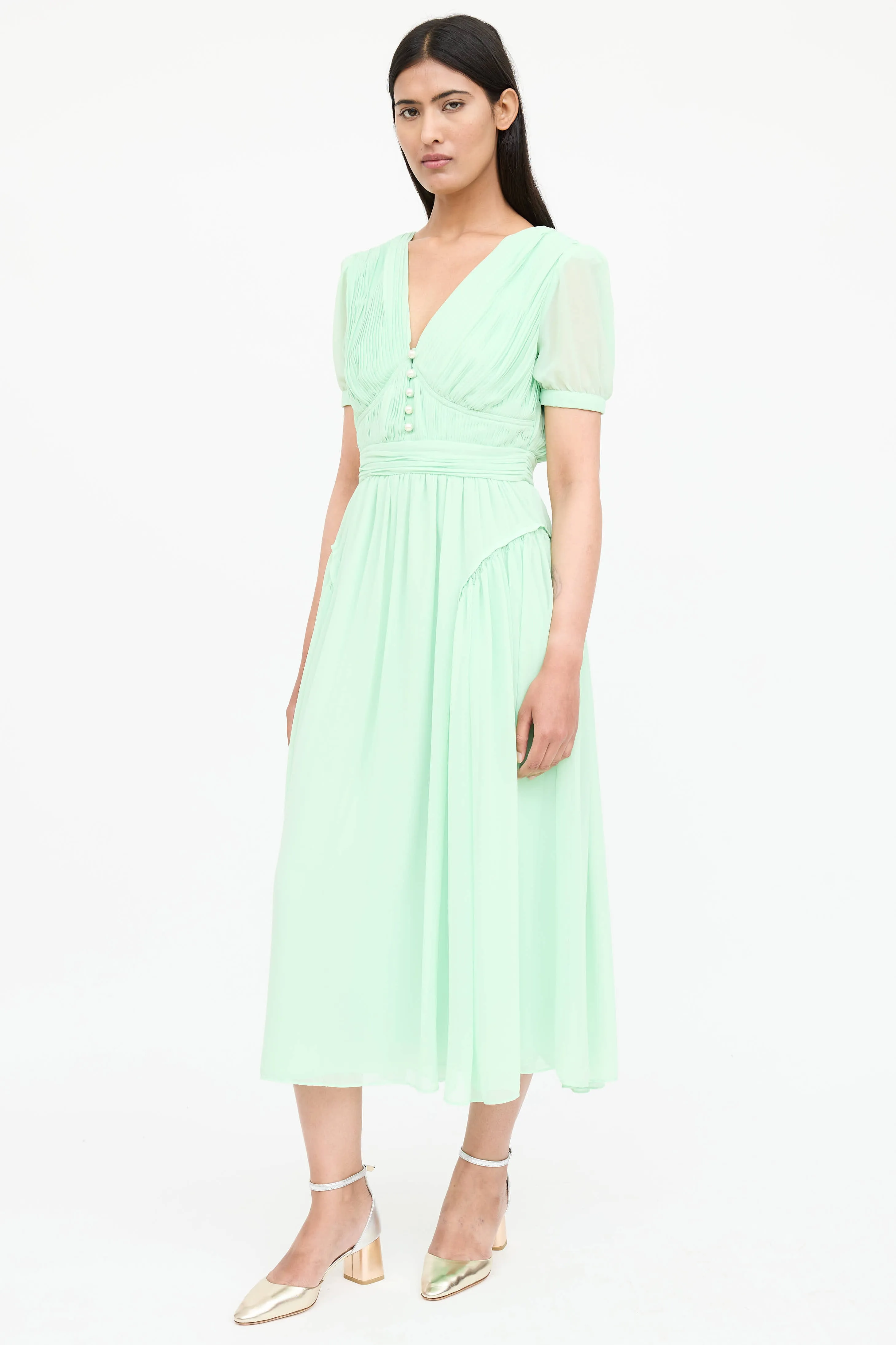 Pleated Pearl Dress sold by VSP Consignment product image thumbnail 3