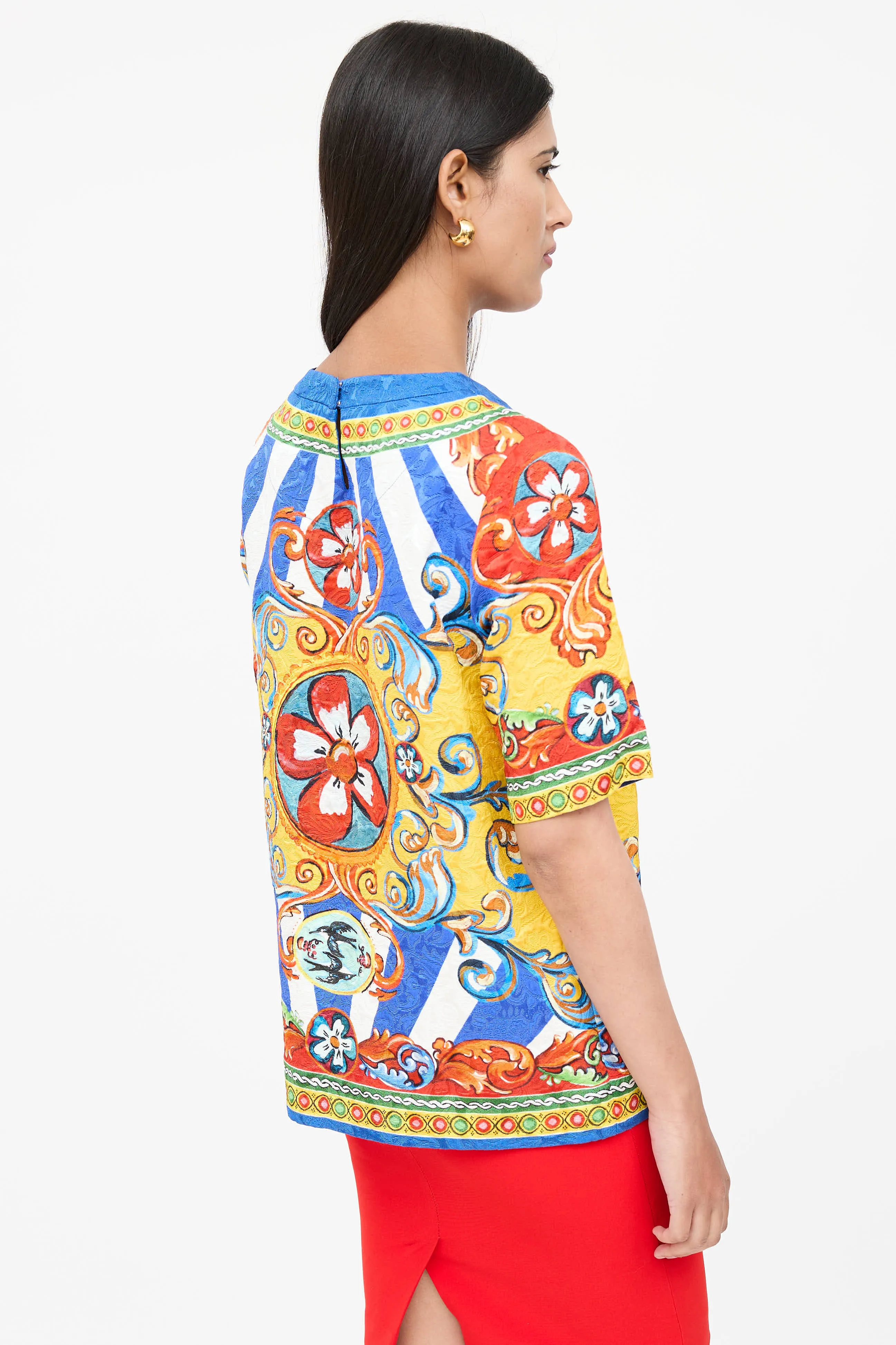 Jacquard Printed Top sold by VSP Consignment product image thumbnail 4