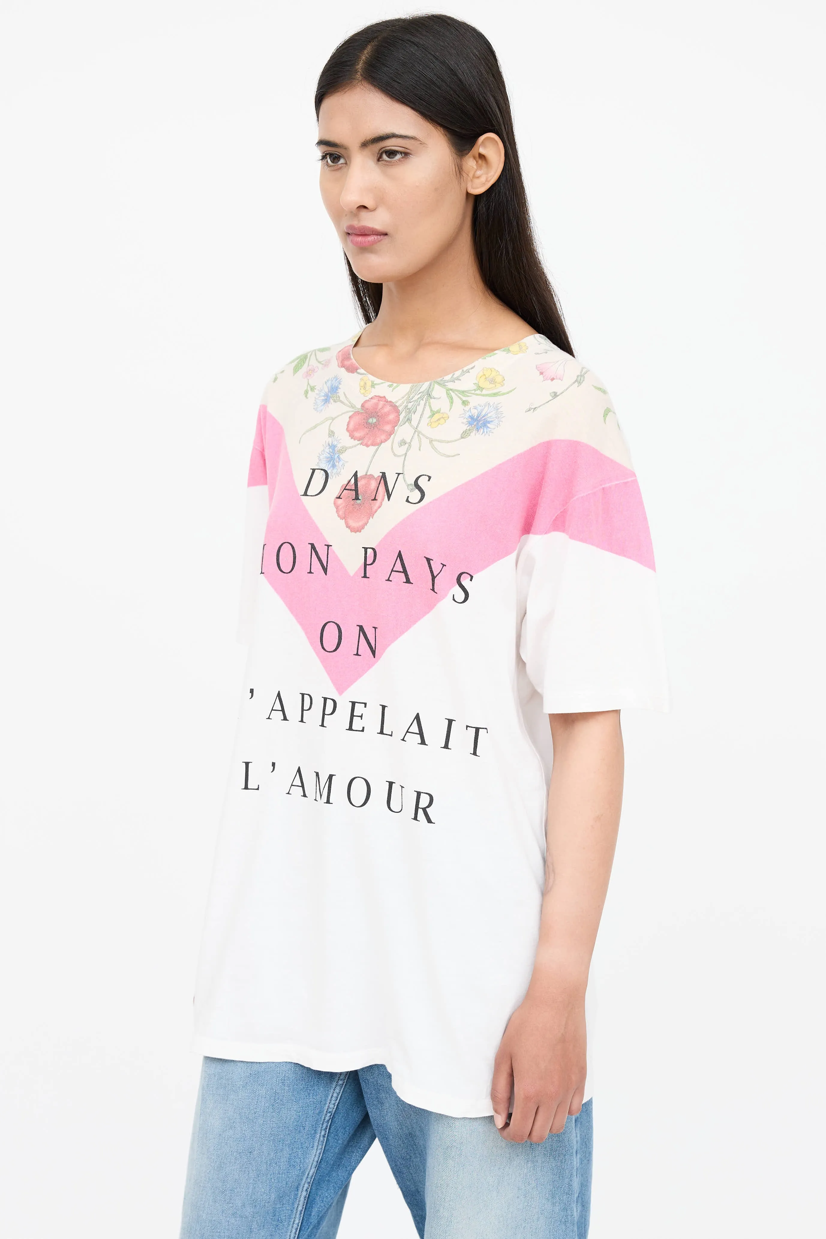 Floral Script T-Shirt sold by VSP Consignment product image thumbnail 3