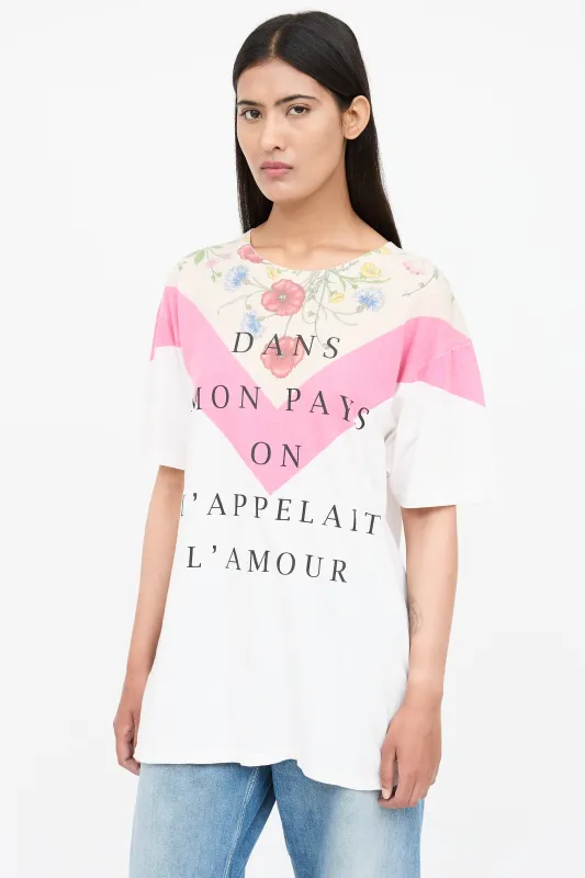 Floral Script T-Shirt sold by VSP Consignment