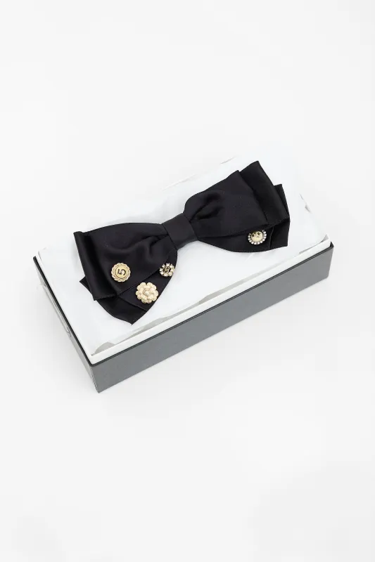Satin Embellished Ribbon Pin made by Chanel