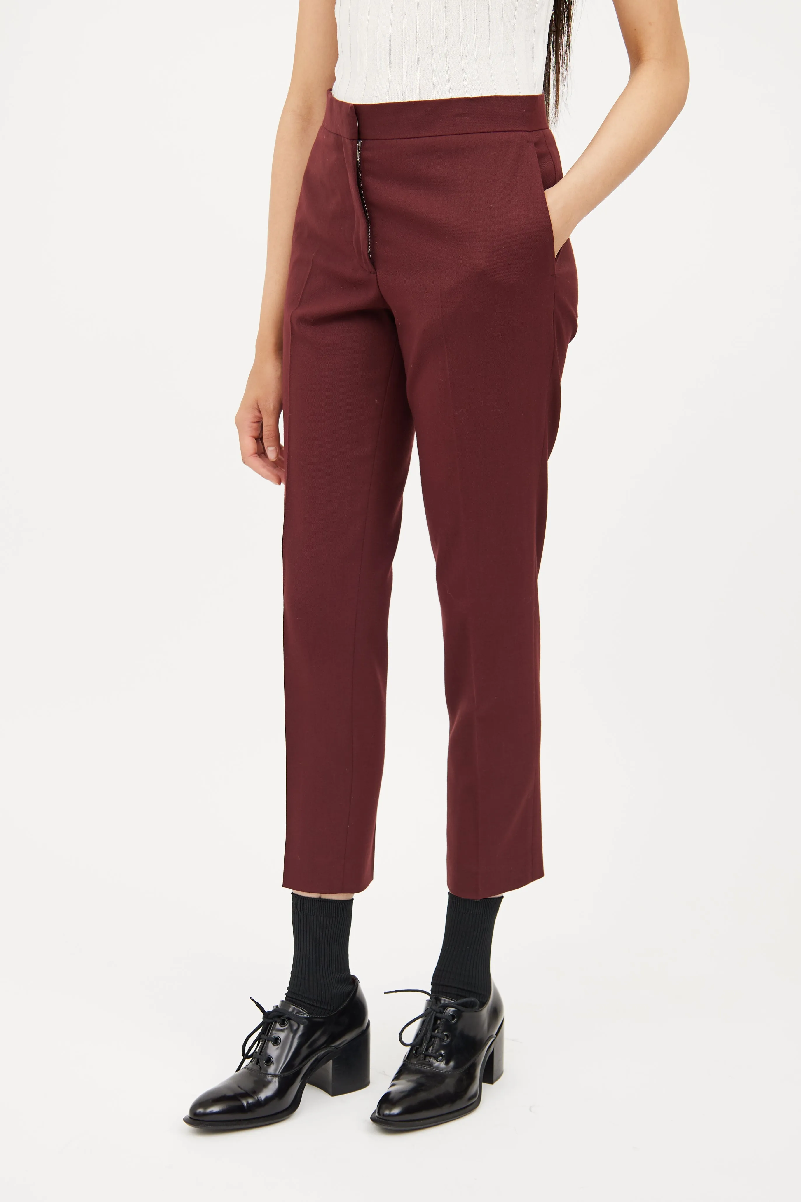 Slim Crop Pleated Trouser sold by VSP Consignment product image thumbnail 3