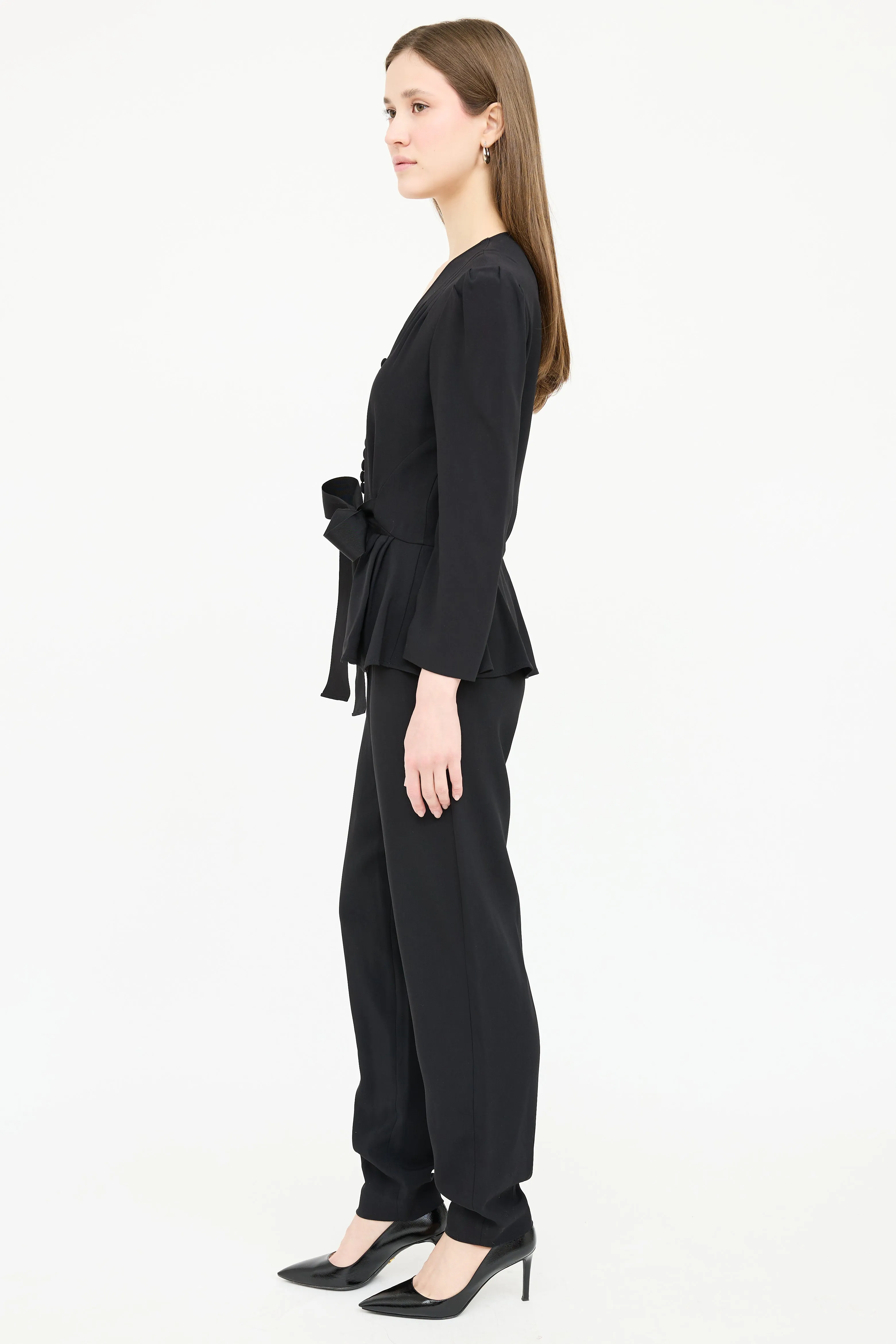 Belted Peplum Jumpsuit sold by VSP Consignment product image thumbnail 4