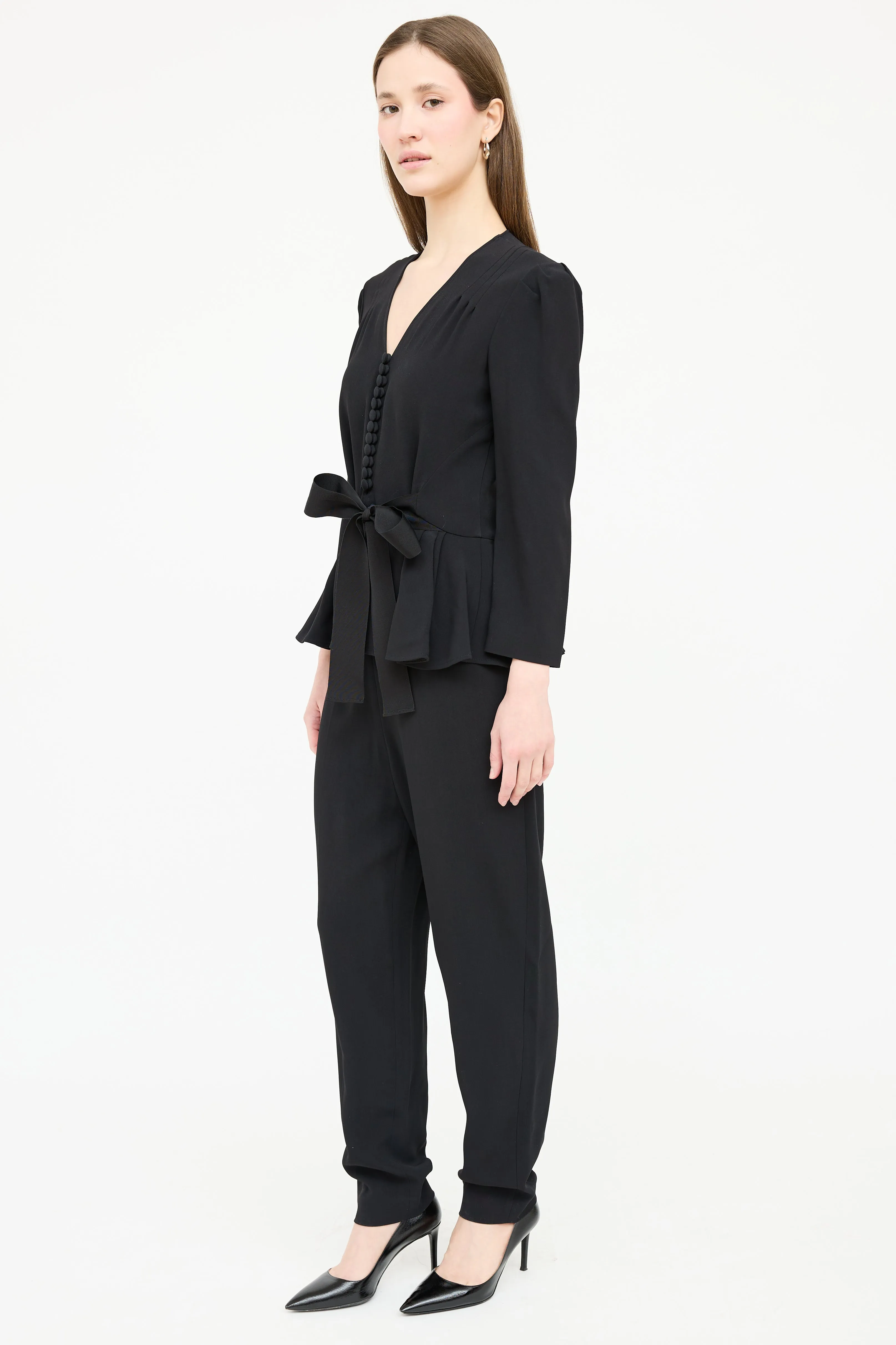 Belted Peplum Jumpsuit sold by VSP Consignment product image thumbnail 3