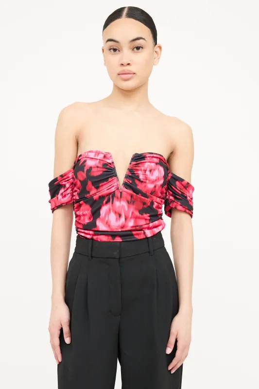 Off Shoulder Floral Bodysuit sold by VSP Consignment