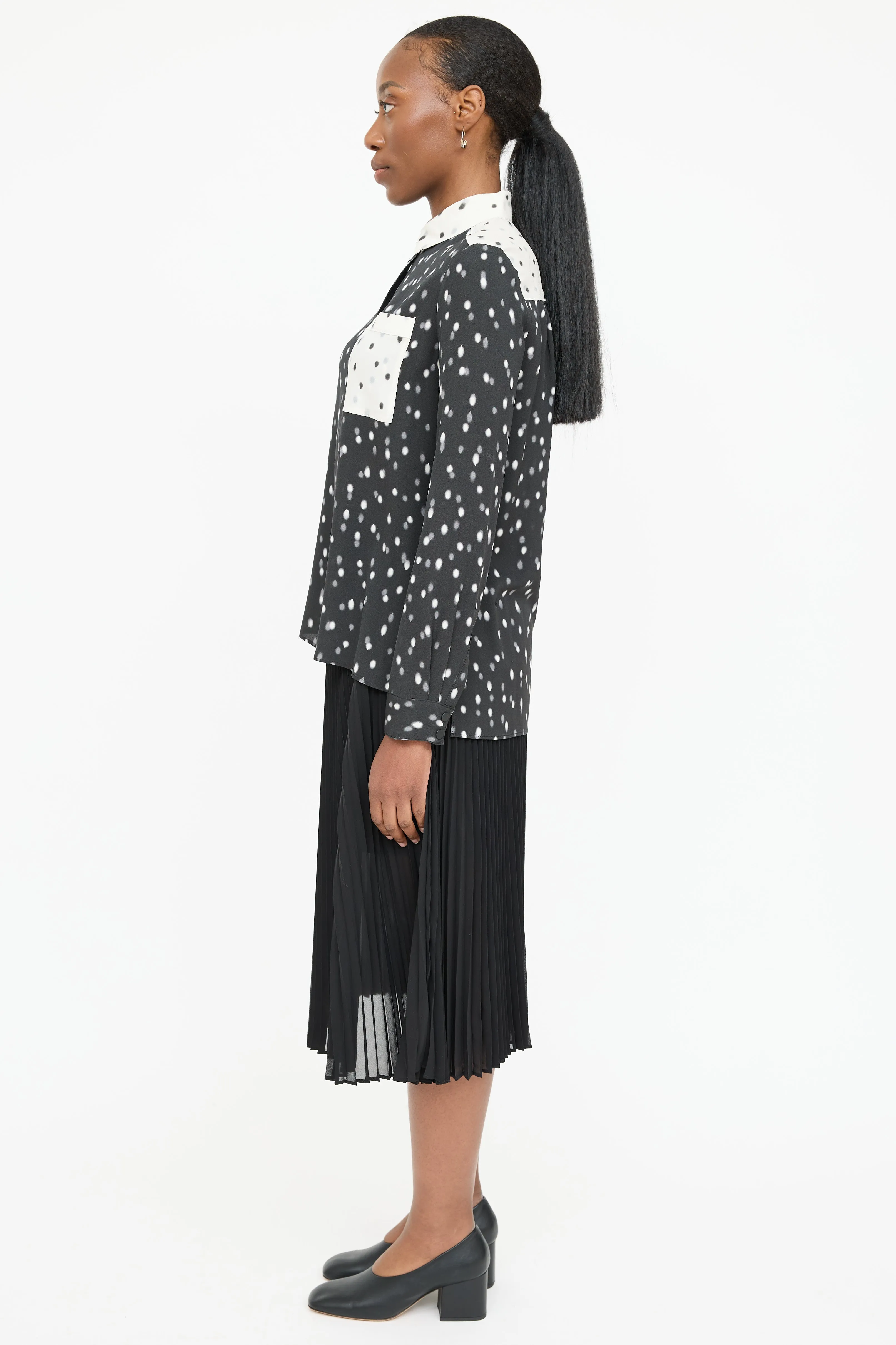 Silk Polka Dot Shirt sold by VSP Consignment product image thumbnail 4