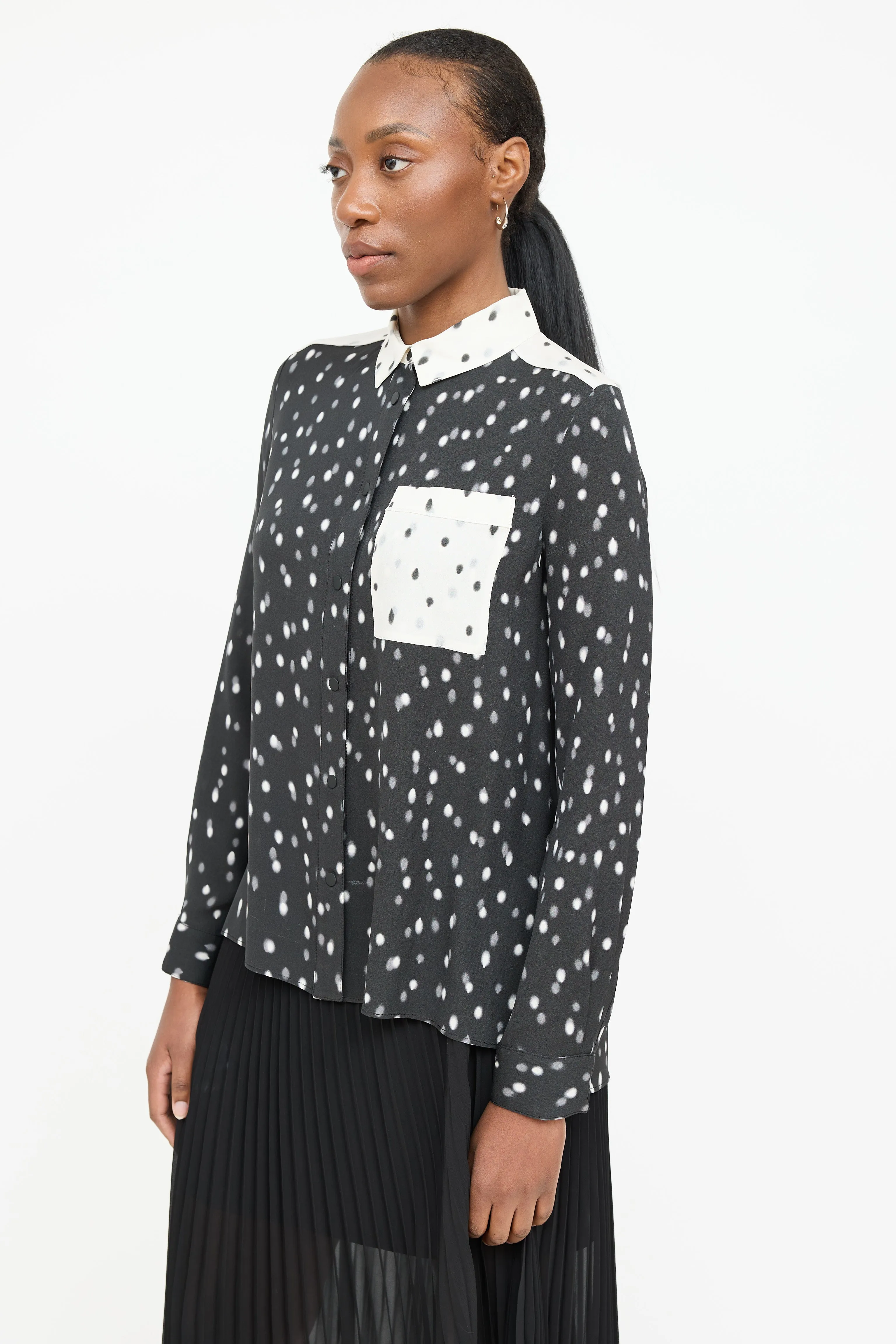 Silk Polka Dot Shirt sold by VSP Consignment product image thumbnail 3
