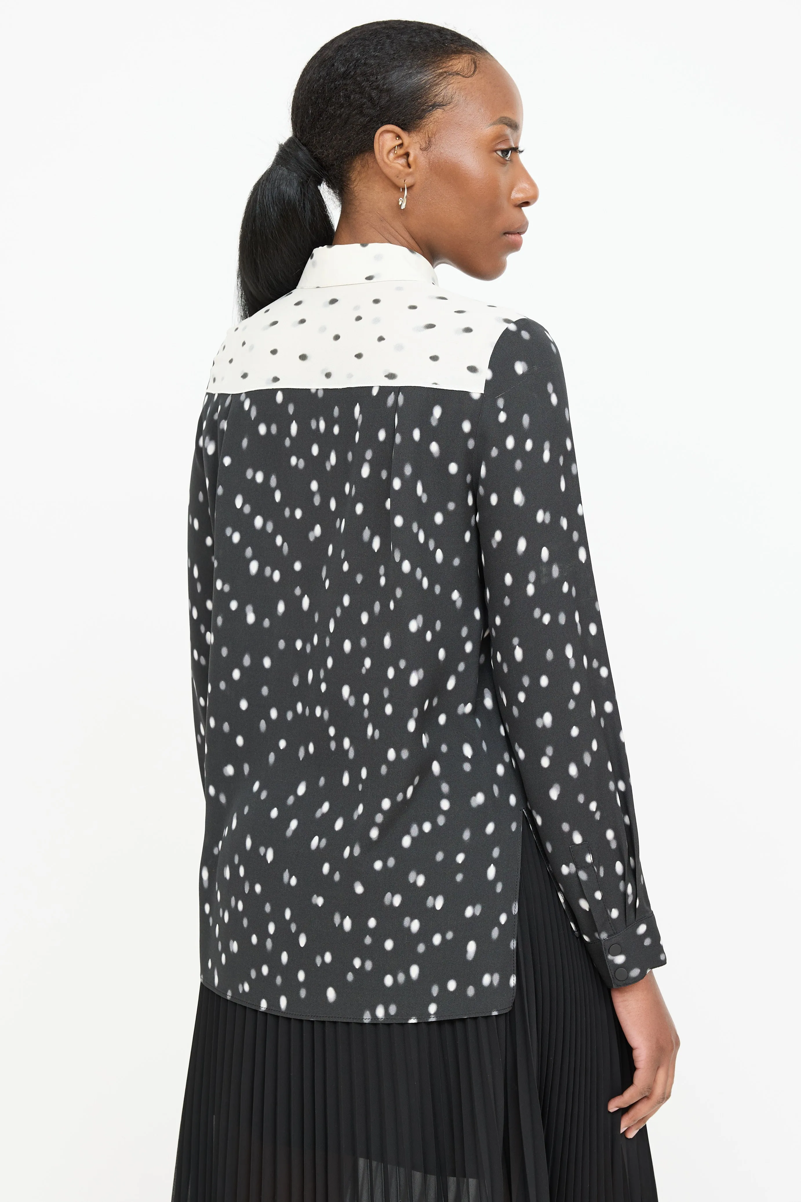 Silk Polka Dot Shirt sold by VSP Consignment product image thumbnail 5