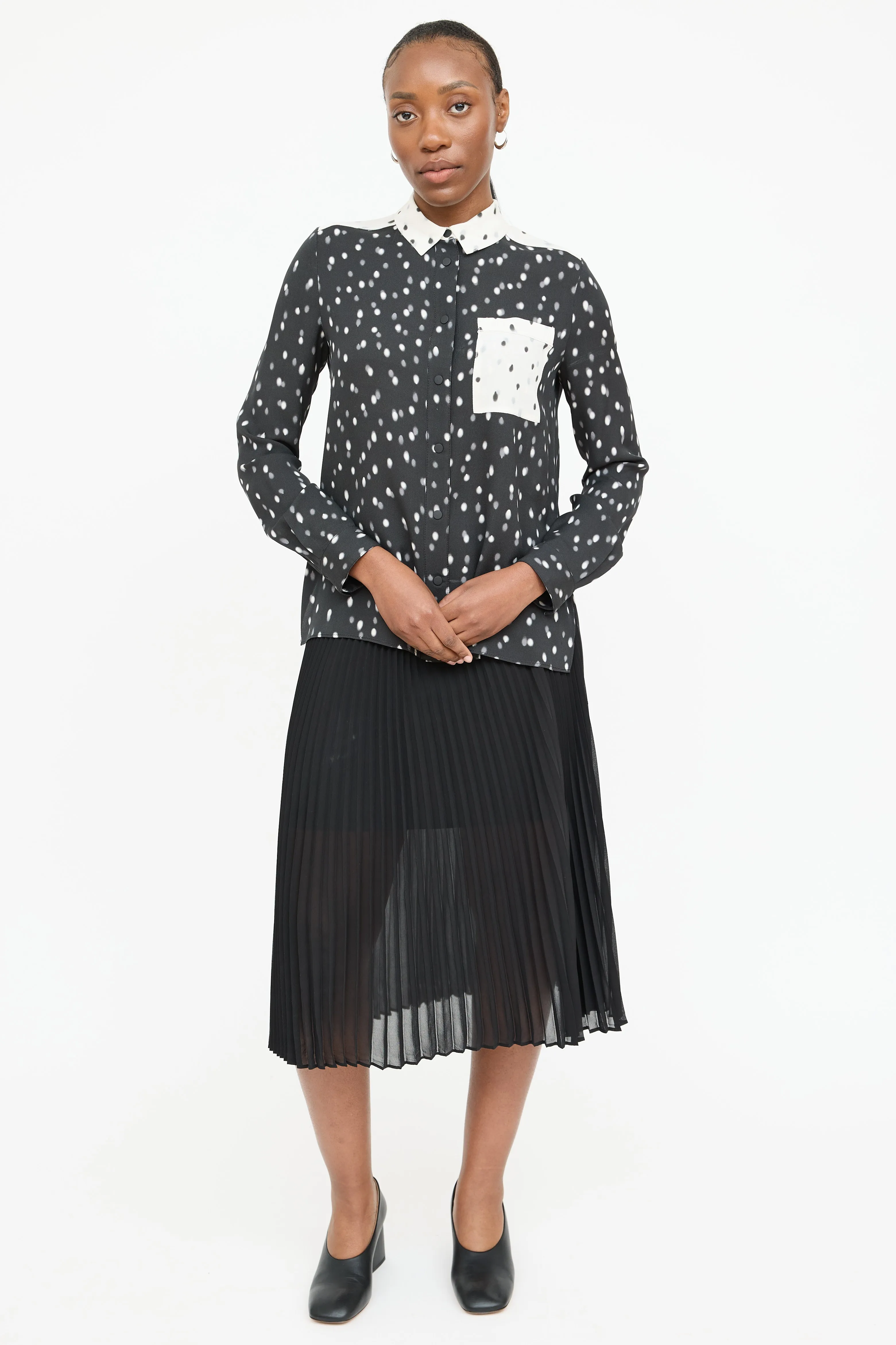 Silk Polka Dot Shirt sold by VSP Consignment product image thumbnail 2