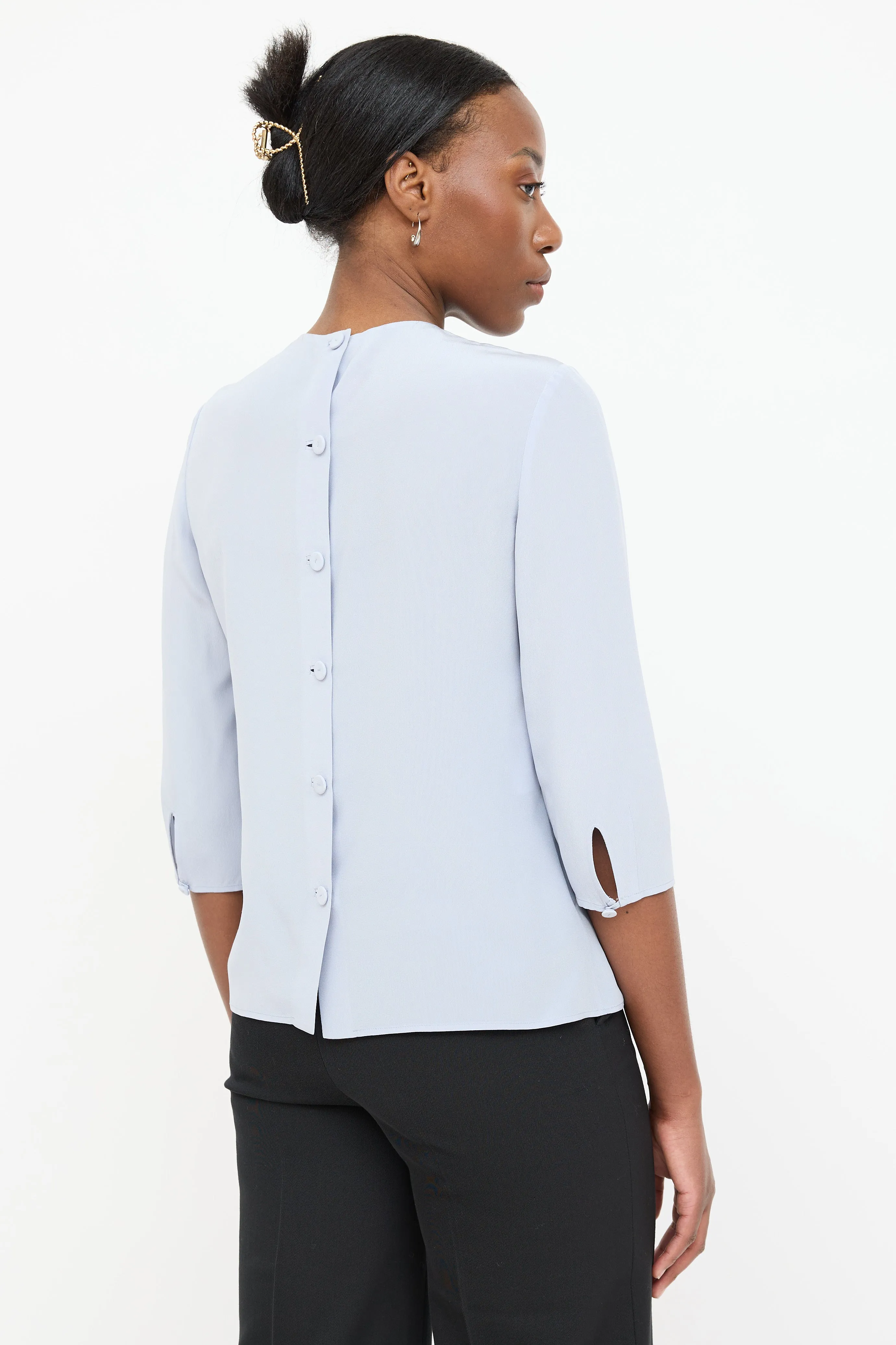 Silk Pleated Top sold by VSP Consignment product image thumbnail 5