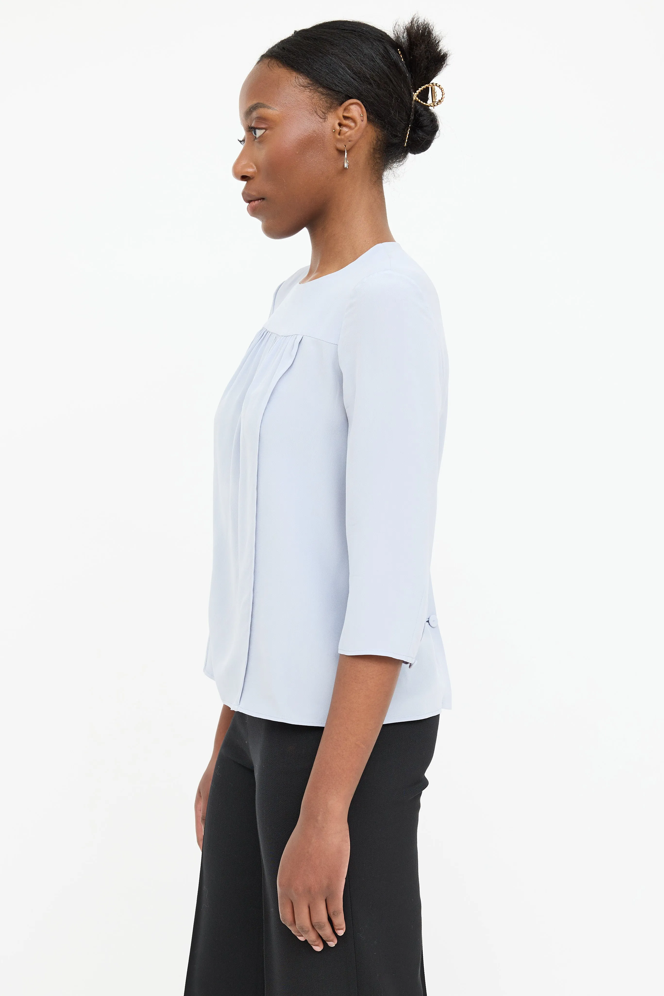 Silk Pleated Top sold by VSP Consignment product image thumbnail 4