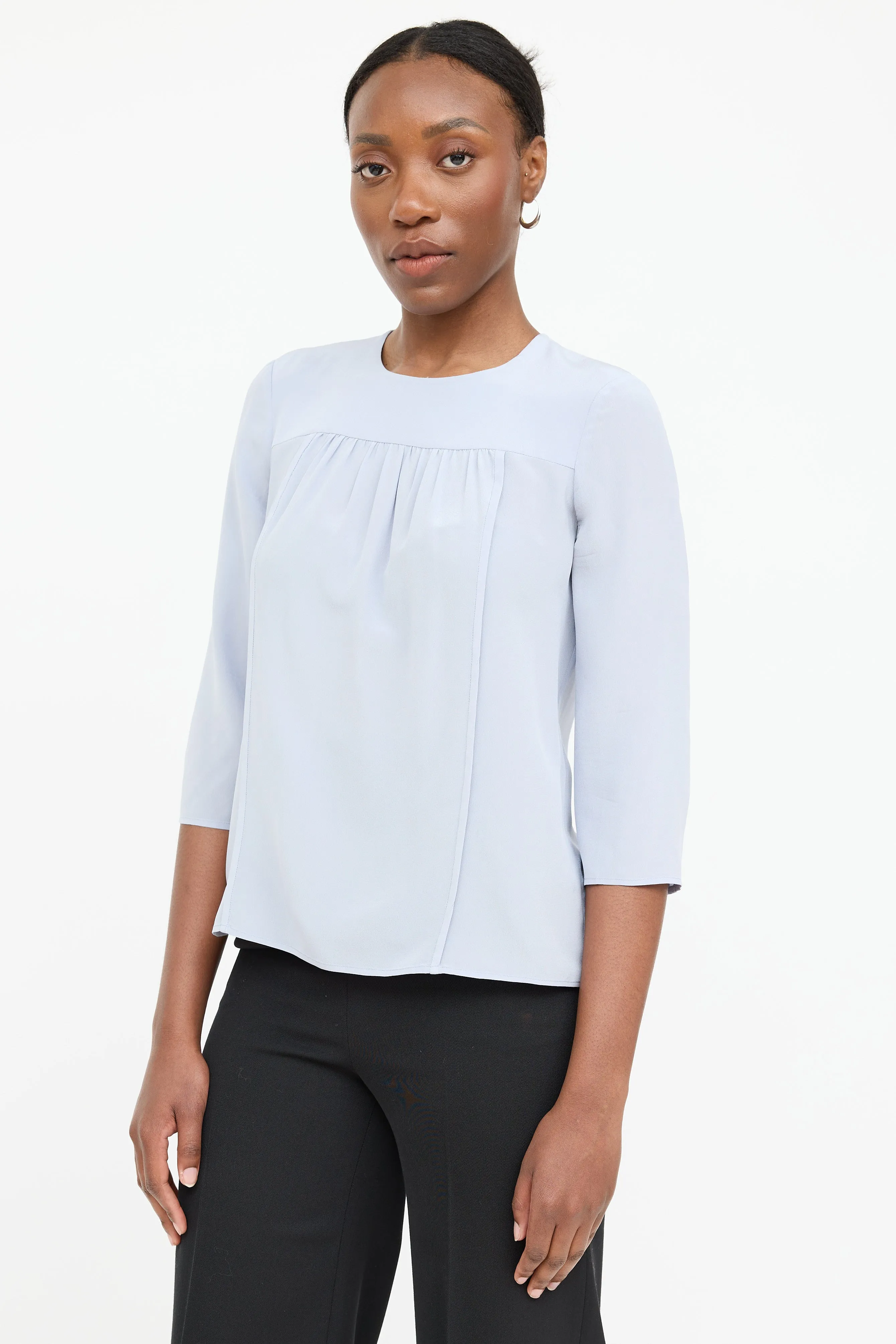 Silk Pleated Top sold by VSP Consignment product image thumbnail 3