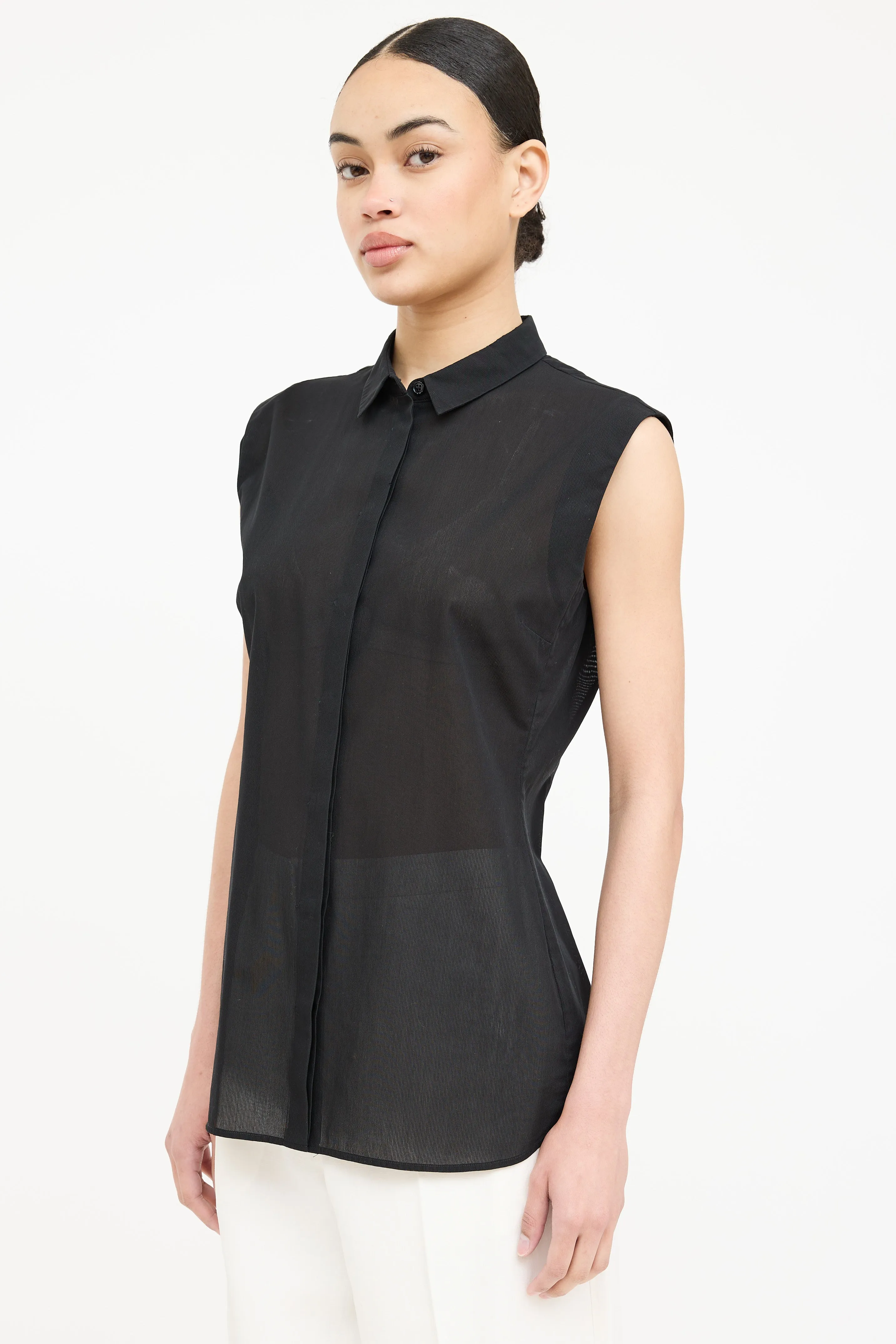 Sheer Sleeveless Blouse sold by VSP Consignment product image thumbnail 3