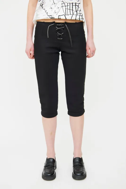 Leather Tie Crop Pant sold by VSP Consignment