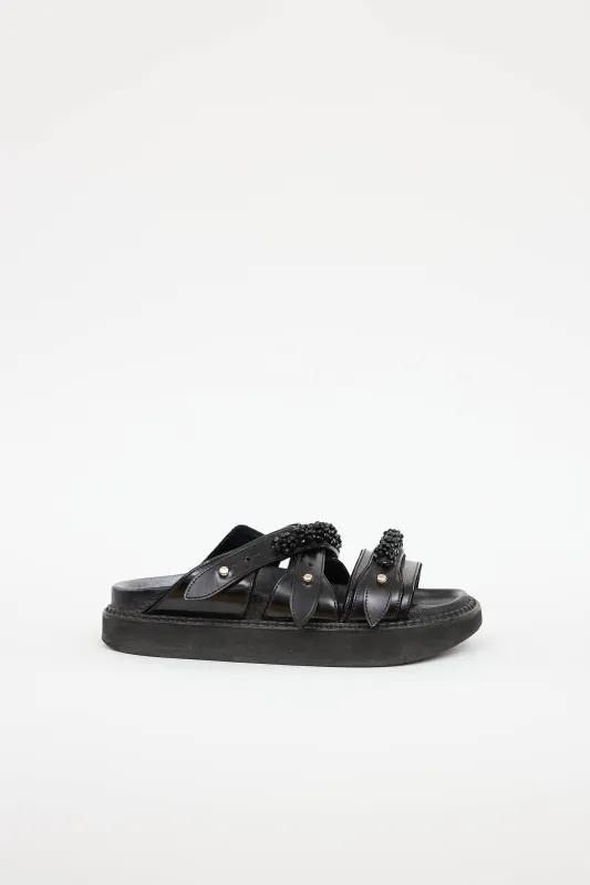 Beaded Cross-Over Slide sold by VSP Consignment