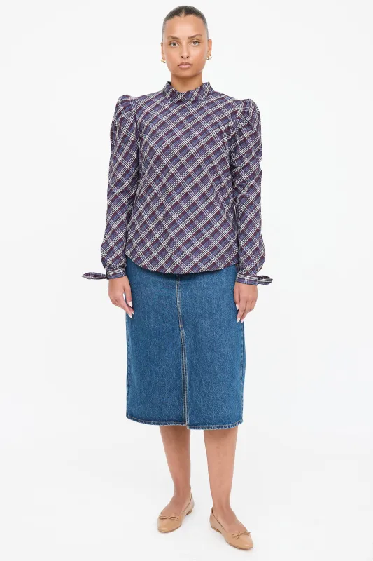 Isabel Plaid Top made by Veronica Beard