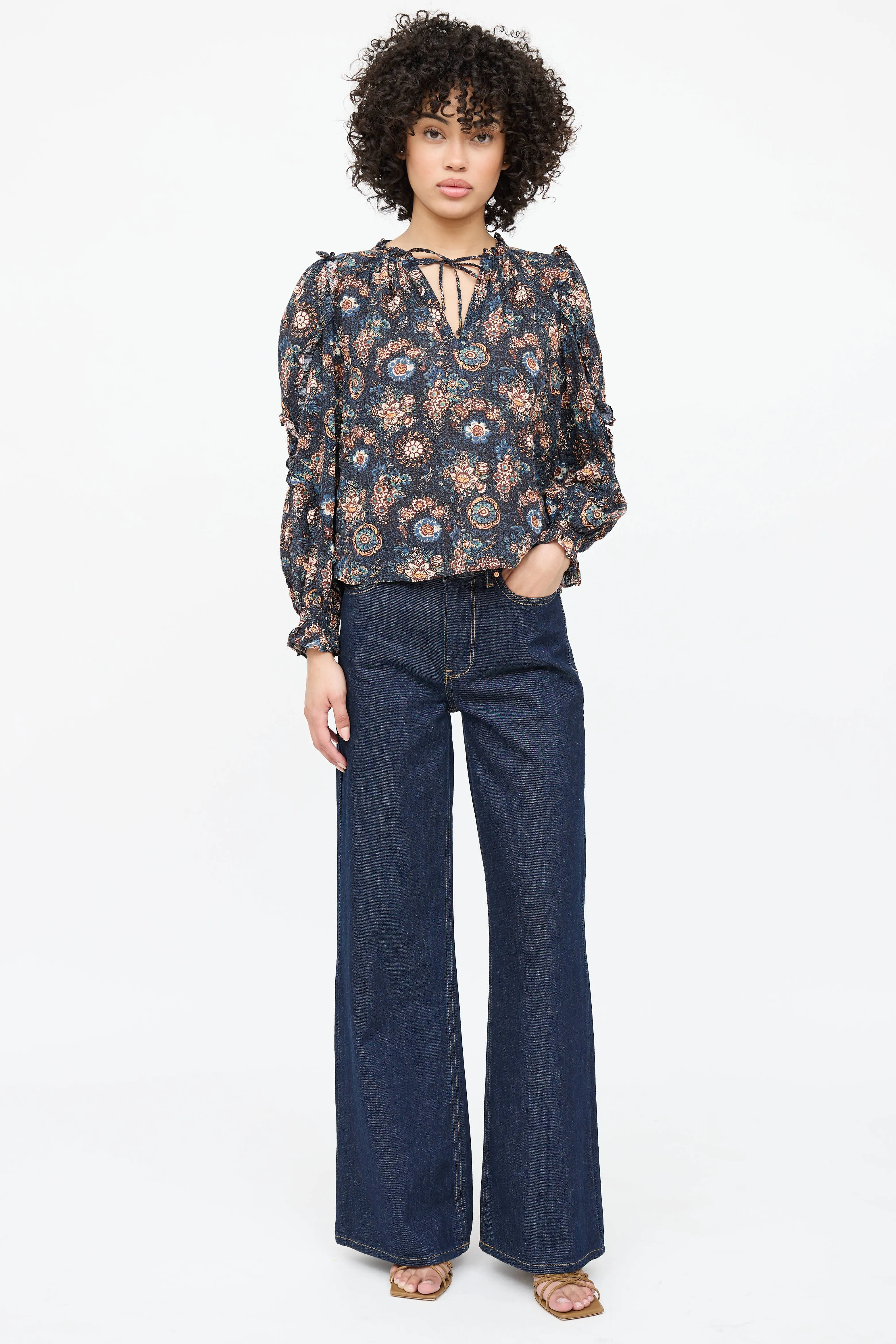 Floral Tie Top sold by VSP Consignment product image thumbnail 2