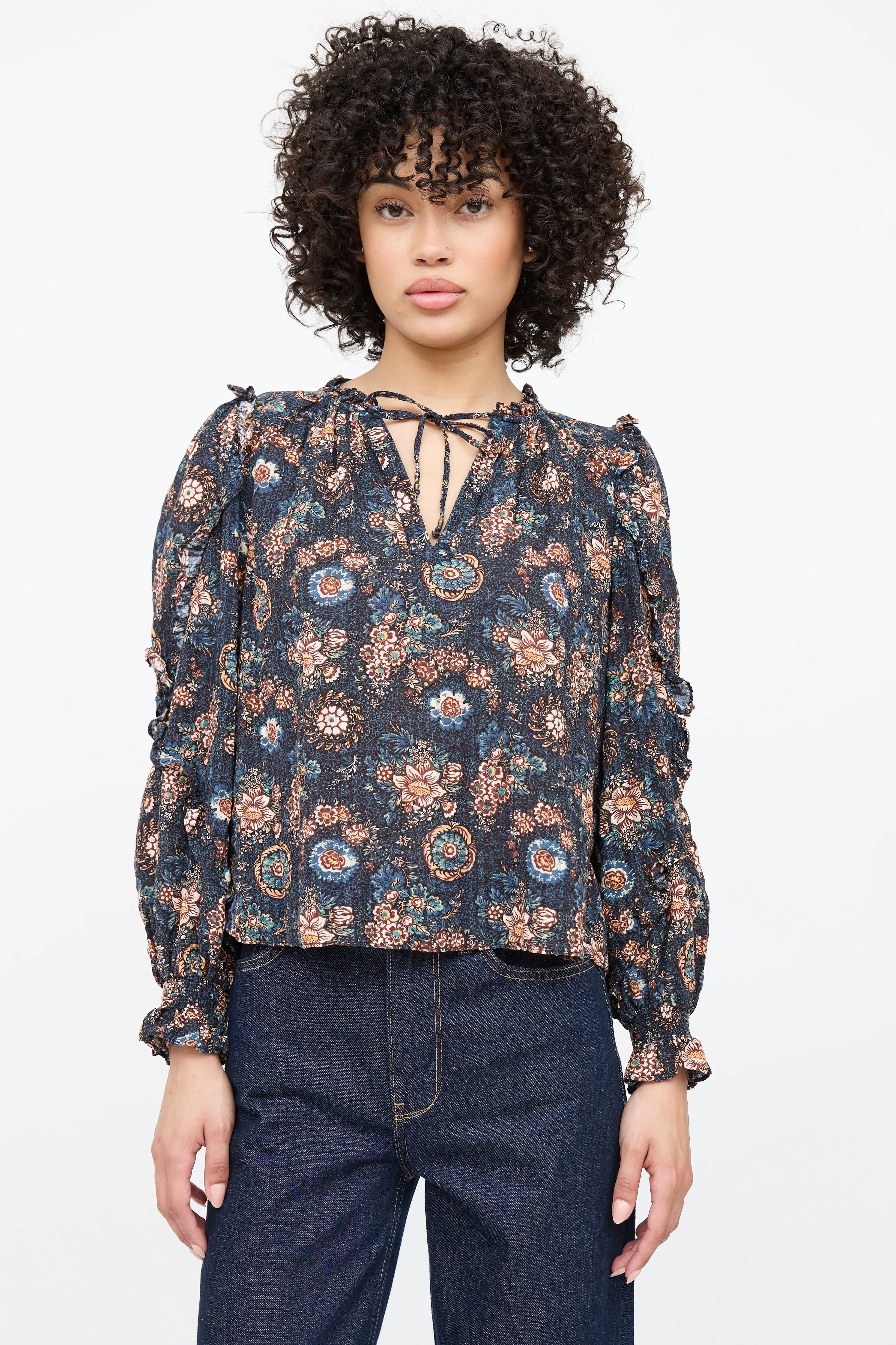 Floral Tie Top sold by VSP Consignment