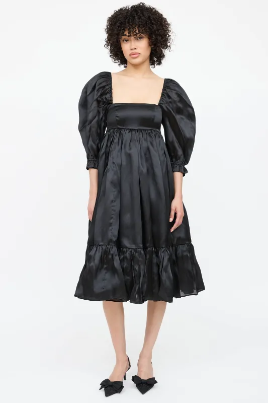 Caviar French Puff Dress made by Selkie