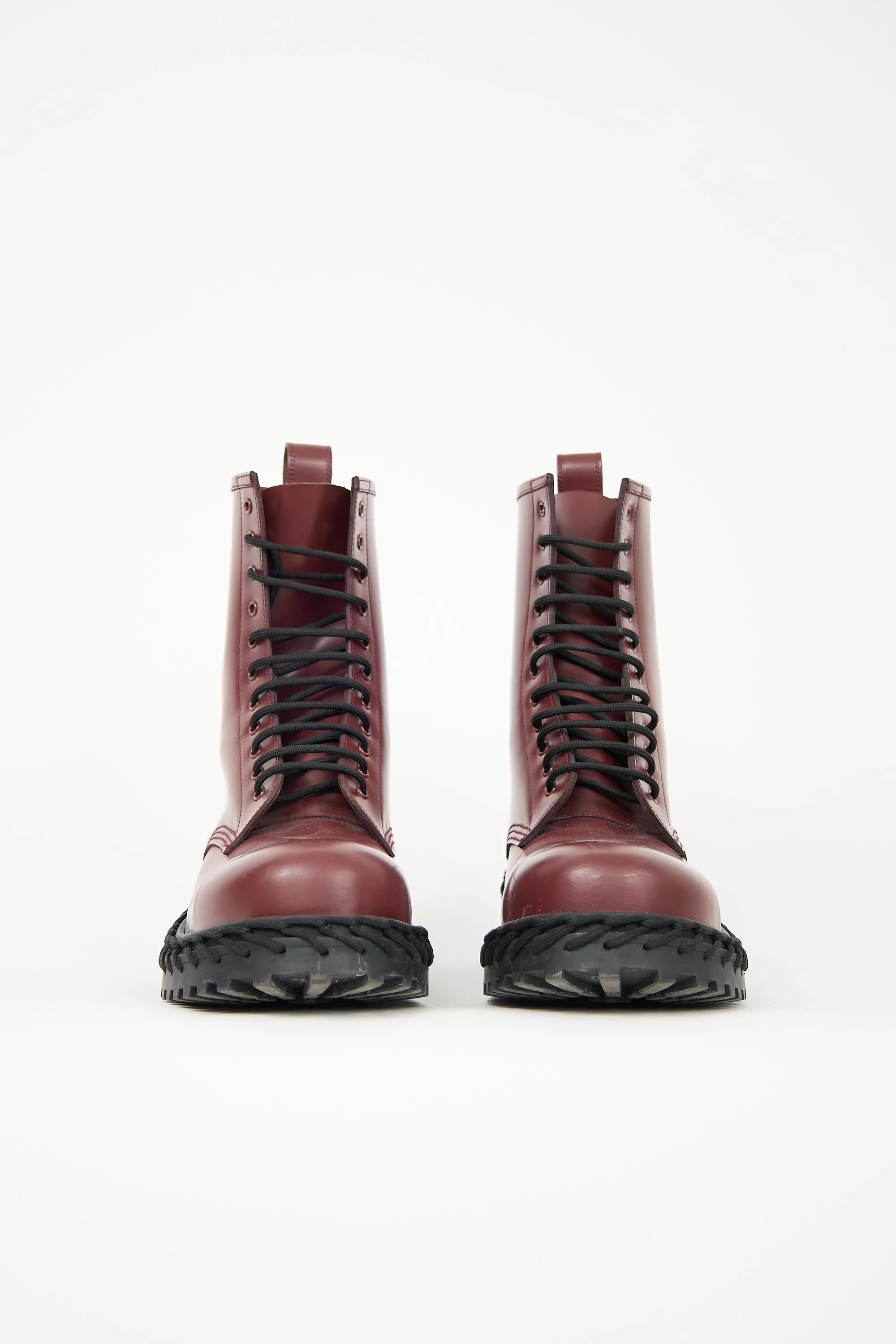 Leather Woven Combat Boot sold by VSP Consignment product image thumbnail 3